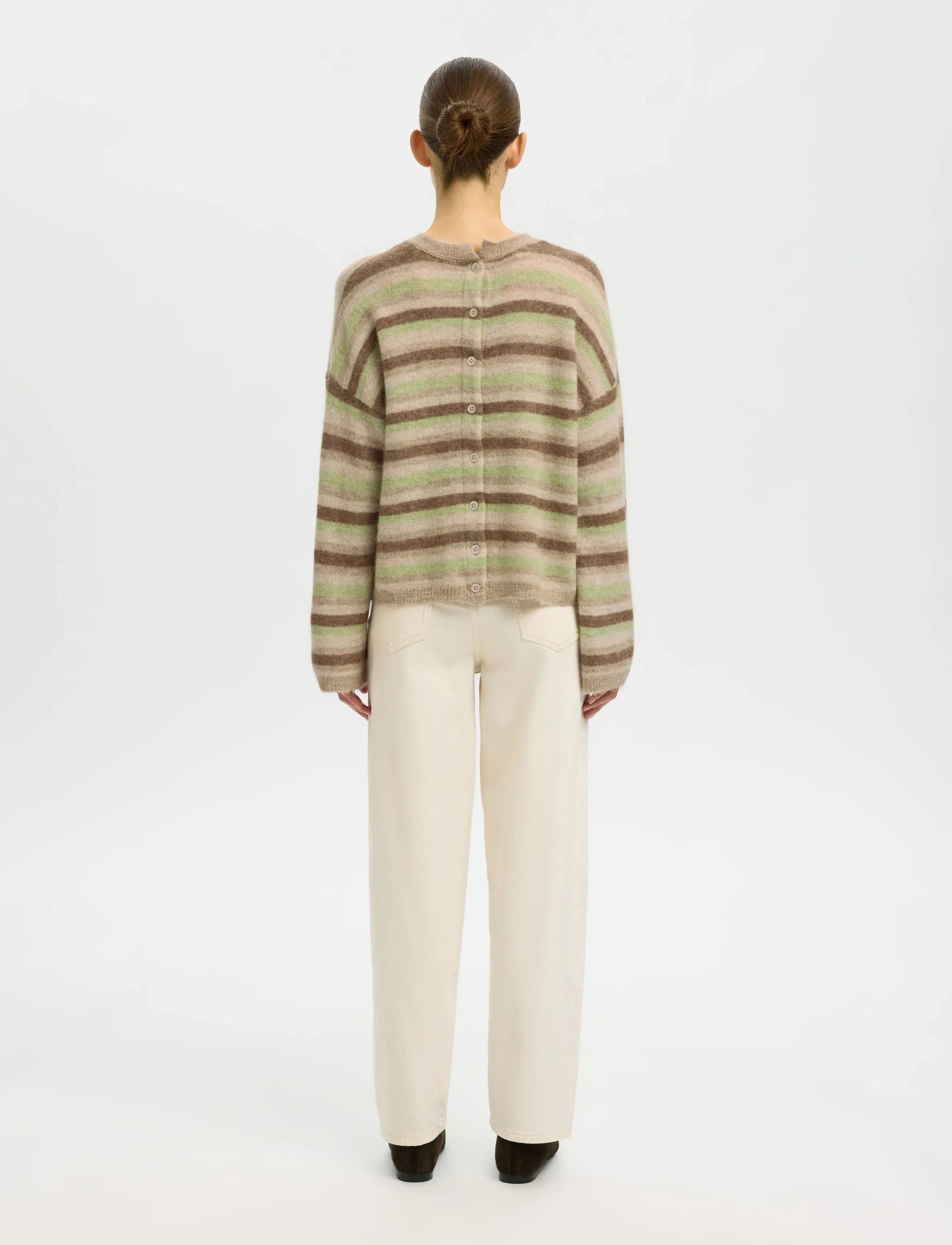 Selected - SLFLULU LS KNIT BUTTON O-NECK - peysur - pure cashmere - 3