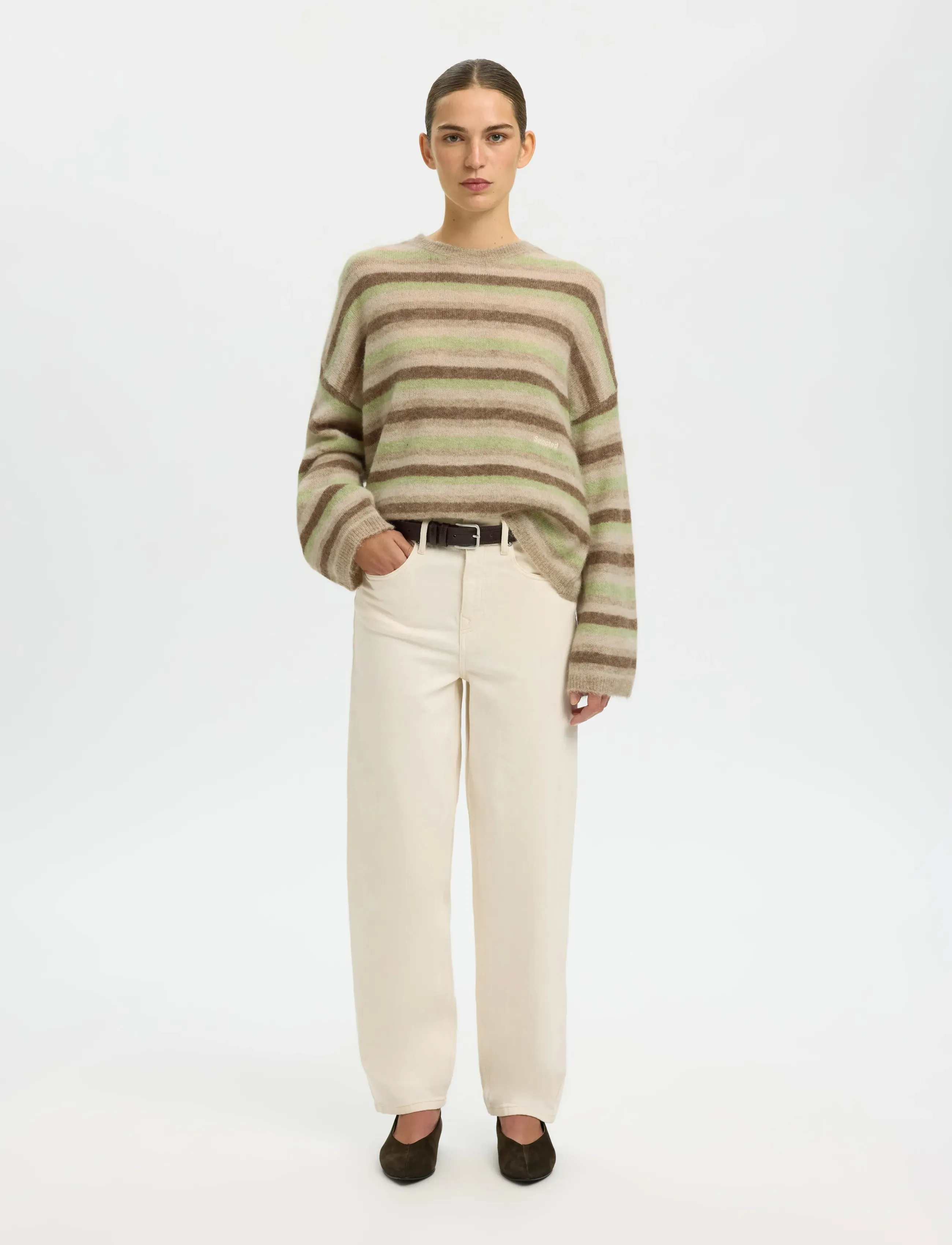 Selected - SLFLULU LS KNIT BUTTON O-NECK - peysur - pure cashmere - 4