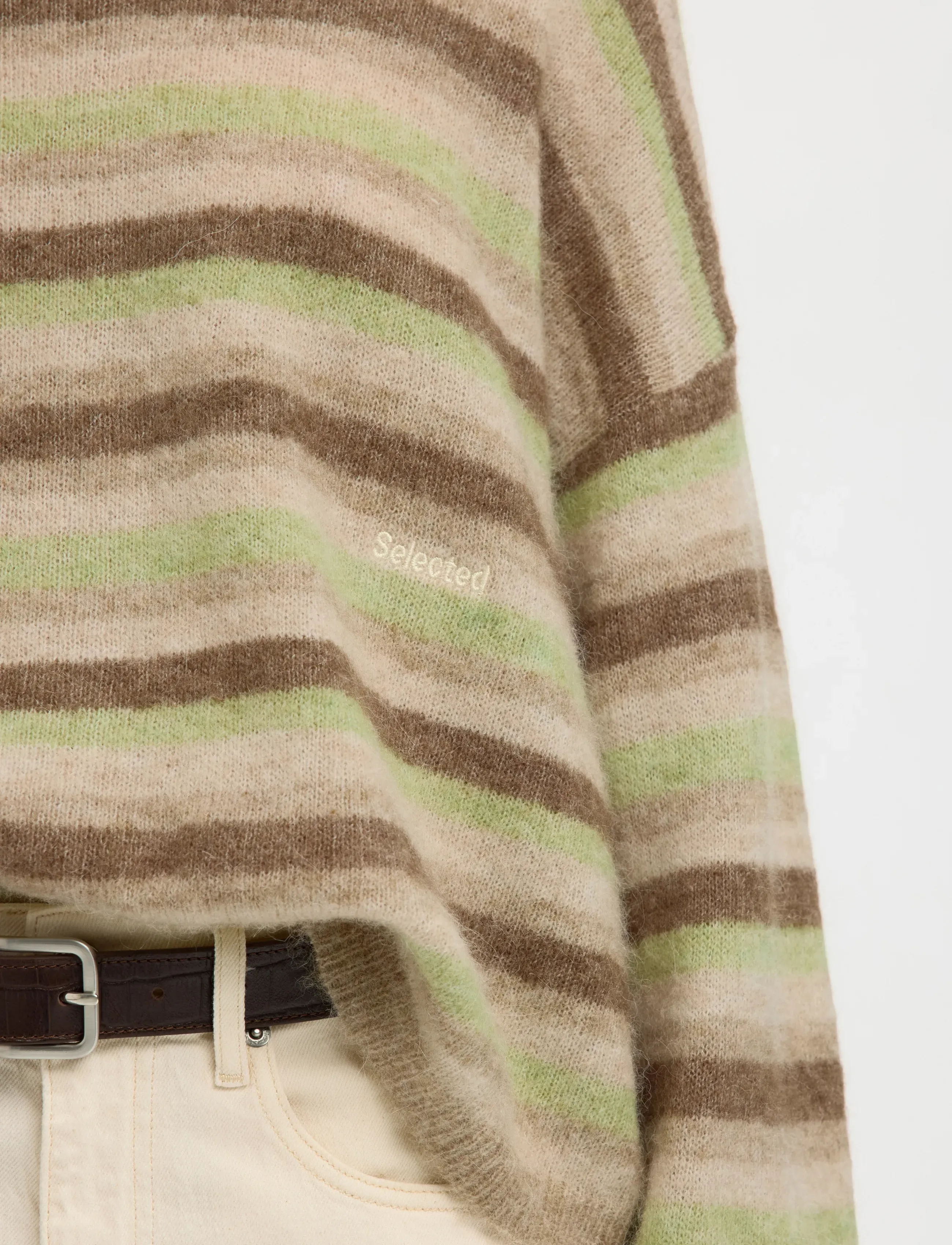 Selected - SLFLULU LS KNIT BUTTON O-NECK - peysur - pure cashmere - 5