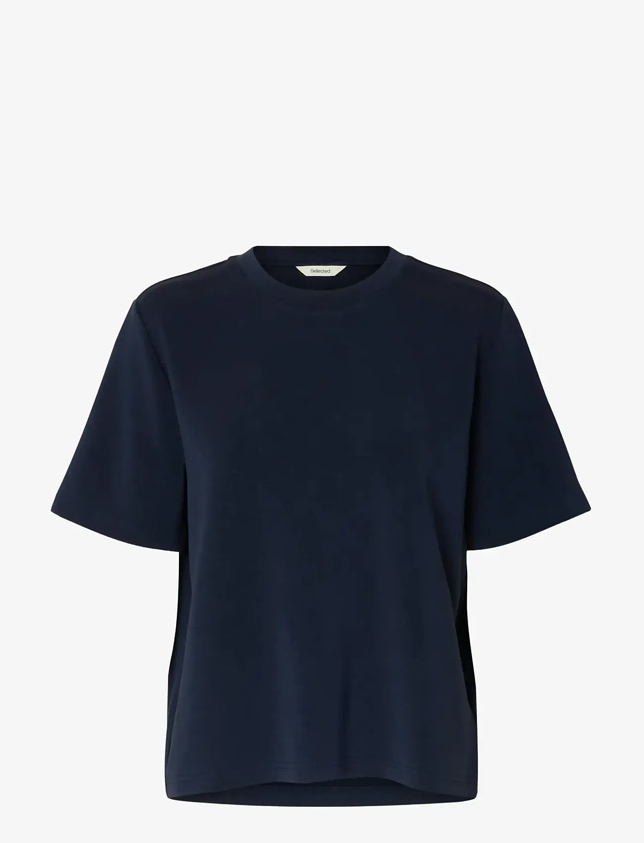 Selected - SLFTENNY SS BOXY O-NECK TEE NOOS - t-shirts - dark sapphire - 0
