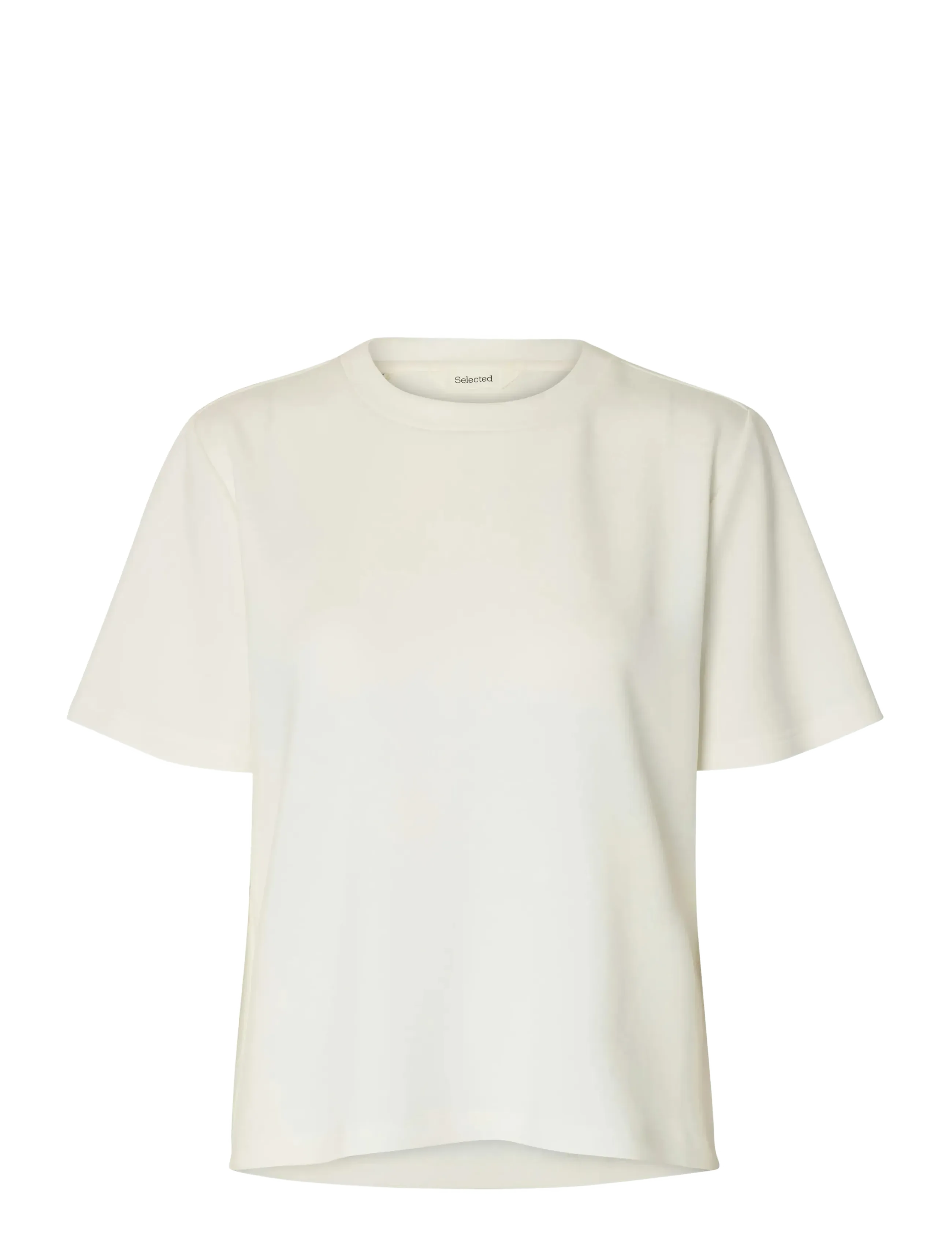 Selected SLFTENNY SS BOXY O-NECK TEE NOOS - Selected - SNOW WHITE / white