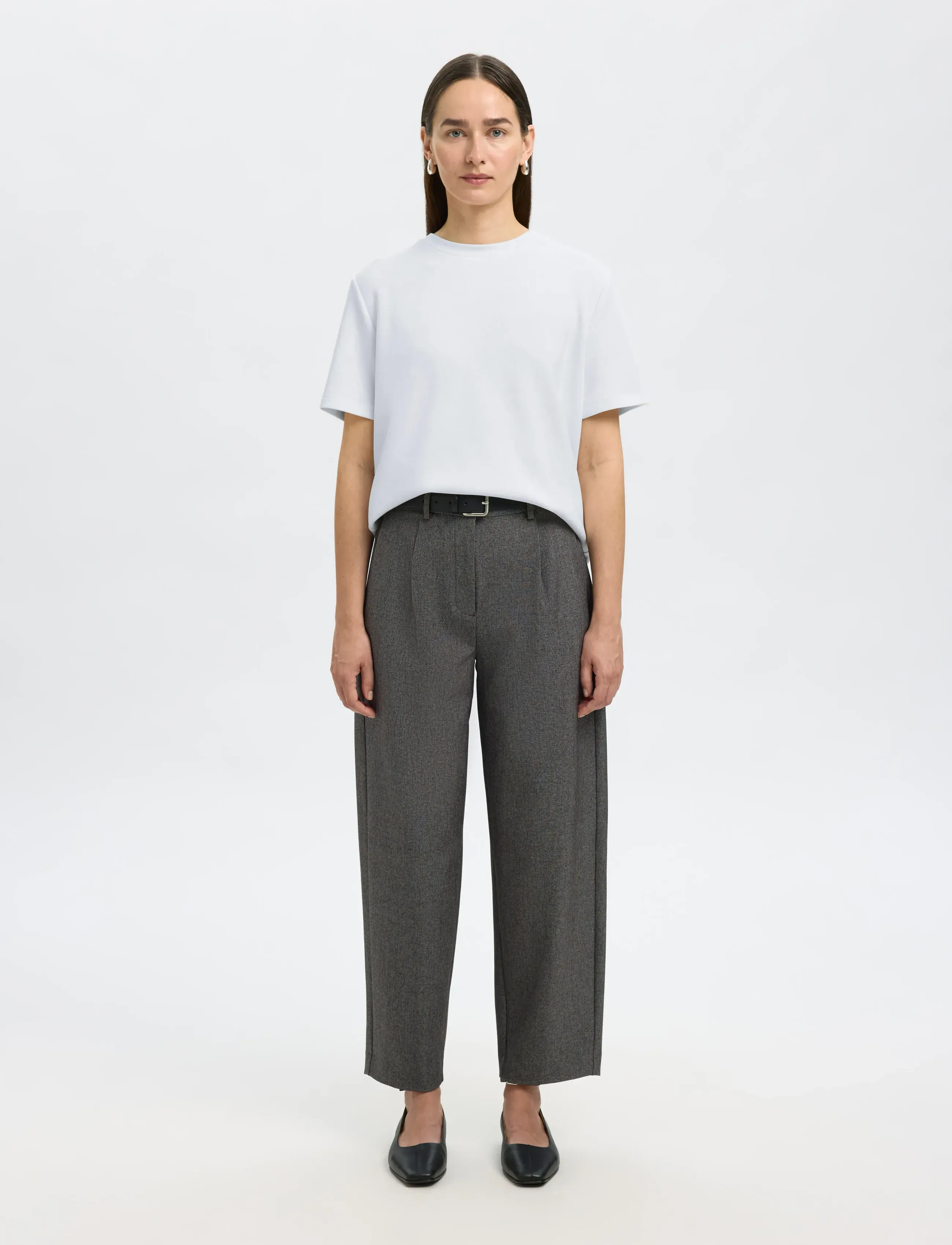Selected - SLFTENNY SS BOXY O-NECK TEE NOOS - t-shirts - snow white - 4