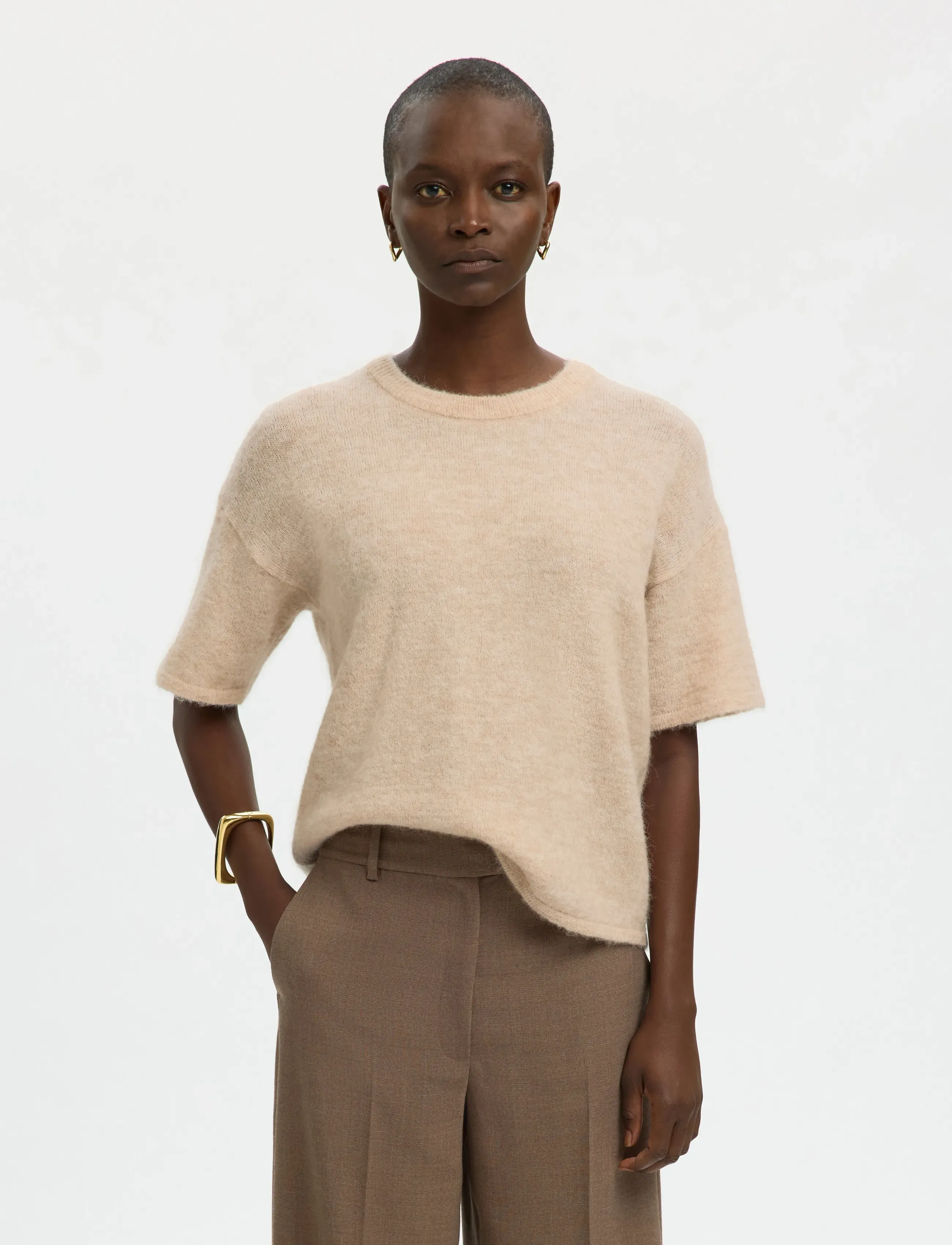 Slflulu 2/4 Knit O-Neck Noos