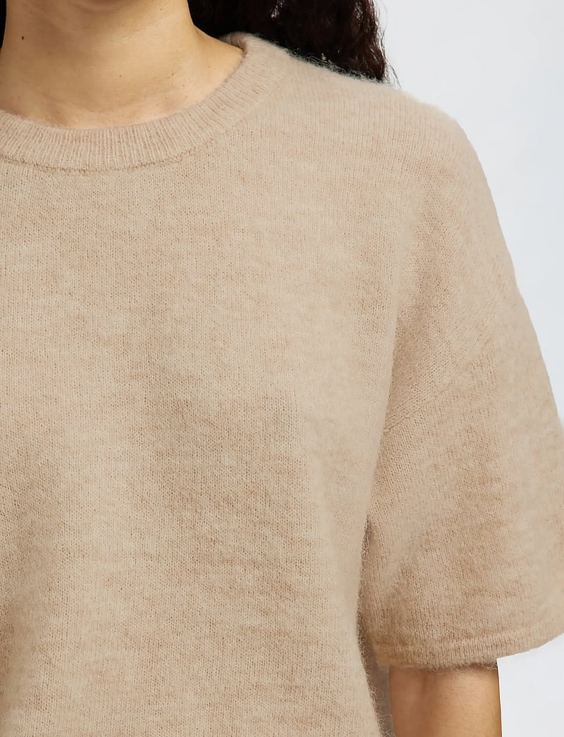 Selected - SLFLULU 2/4 KNIT O-NECK NOOS - pullover - birch - 3