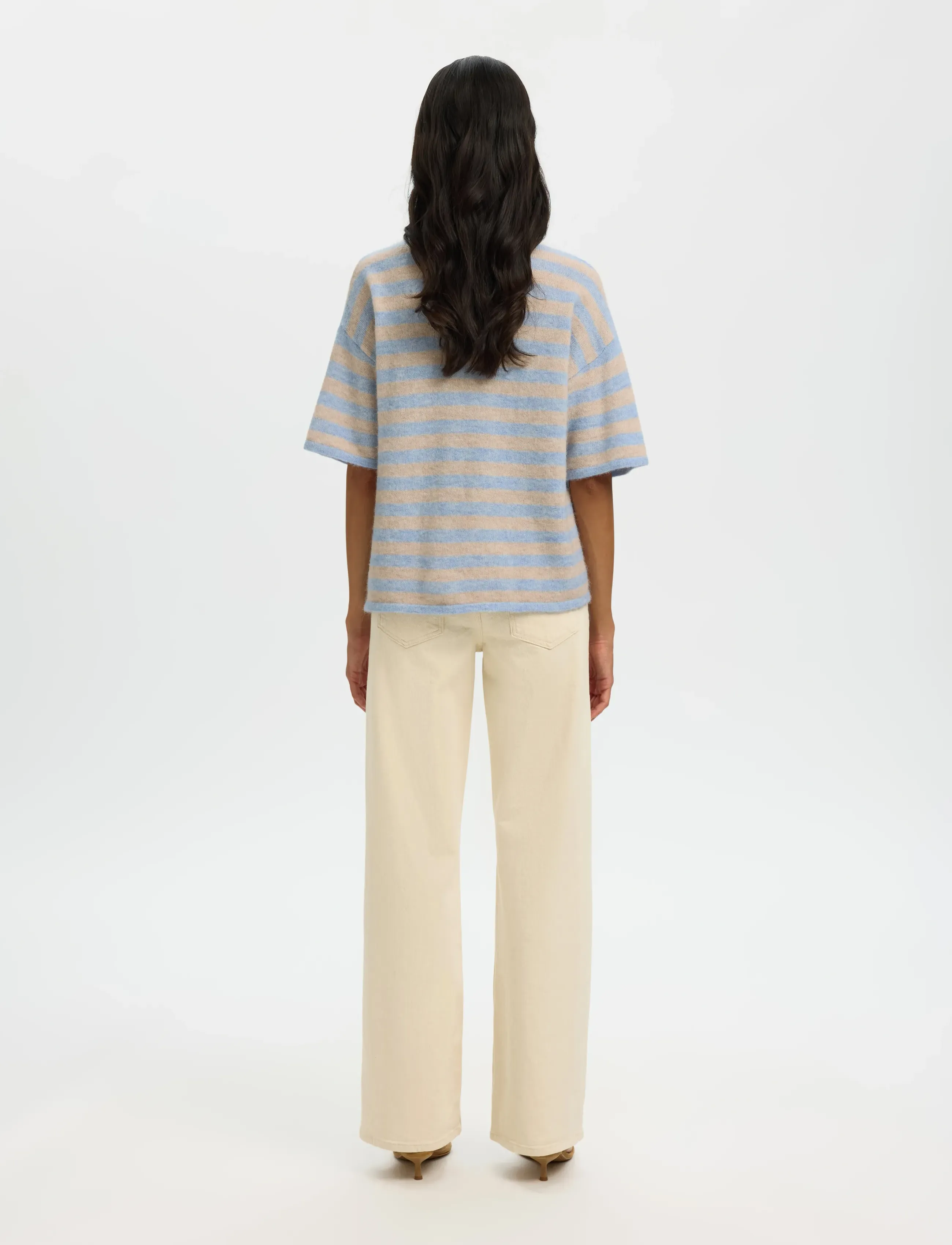 Selected - SLFLULU 2/4 KNIT O-NECK NOOS - pullover - cashmere blue - 2