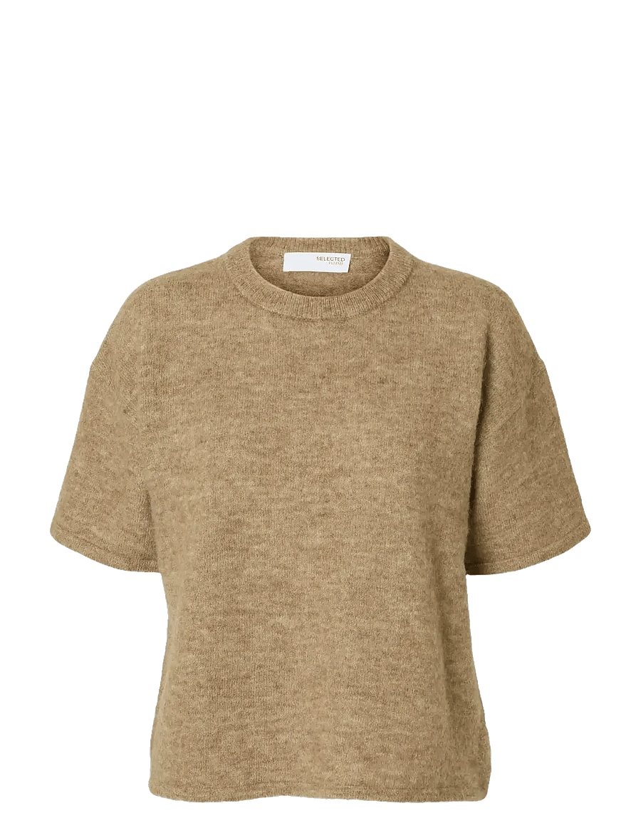 Selected - SLFLULU 2/4 KNIT O-NECK NOOS - pullover - sepia tint - 1