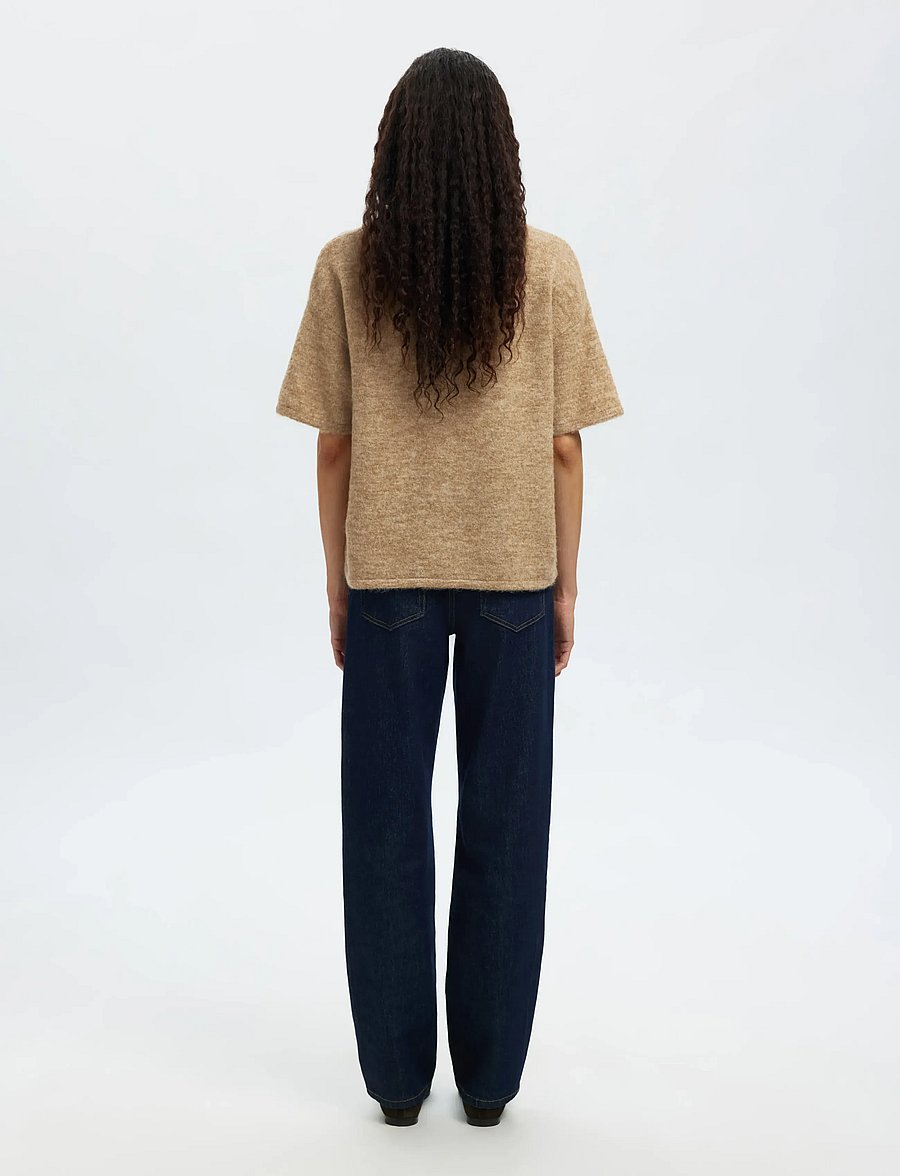 Selected - SLFLULU 2/4 KNIT O-NECK NOOS - pullover - sepia tint - 2