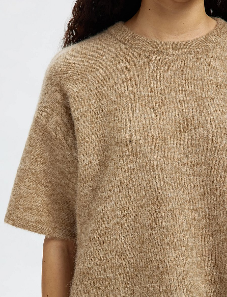 Selected - SLFLULU 2/4 KNIT O-NECK NOOS - pullover - sepia tint - 4
