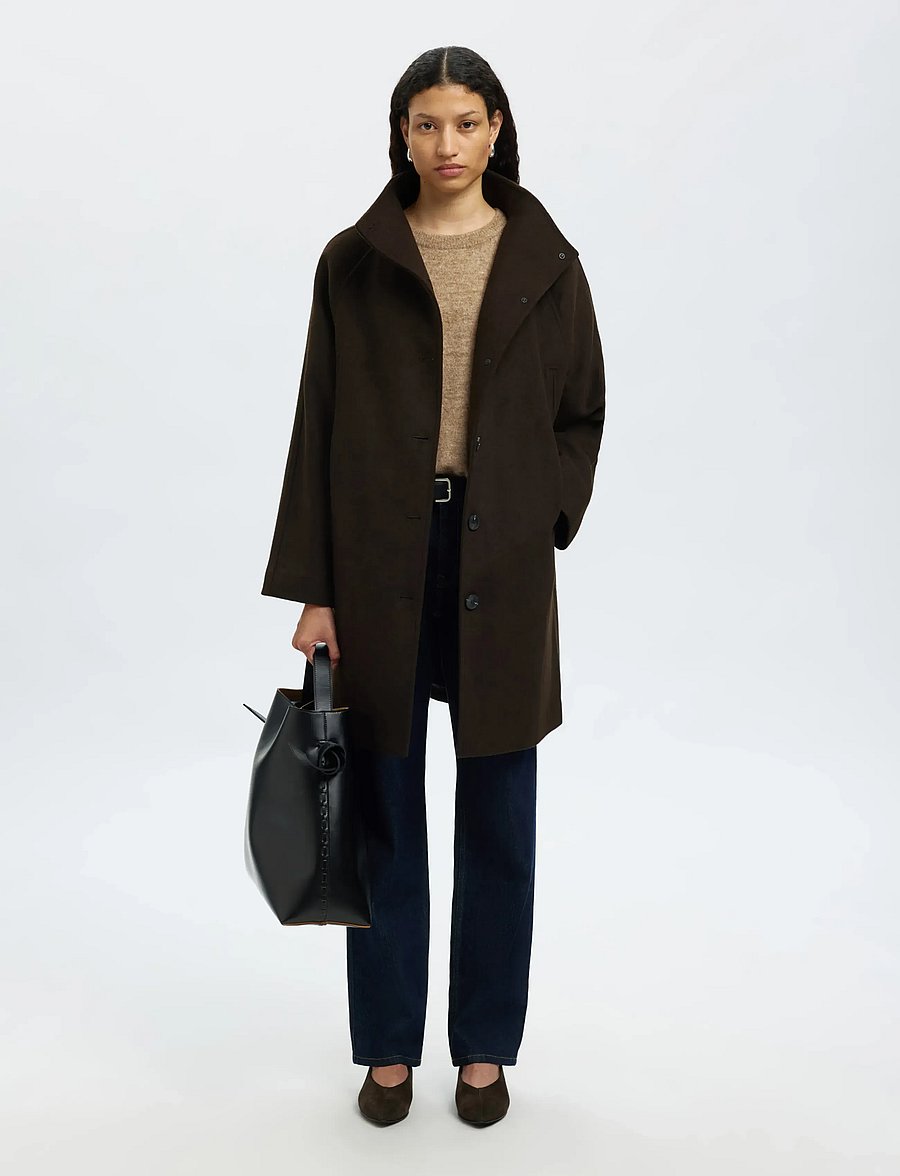 Selected - SLFLULU 2/4 KNIT O-NECK NOOS - pullover - sepia tint - 5