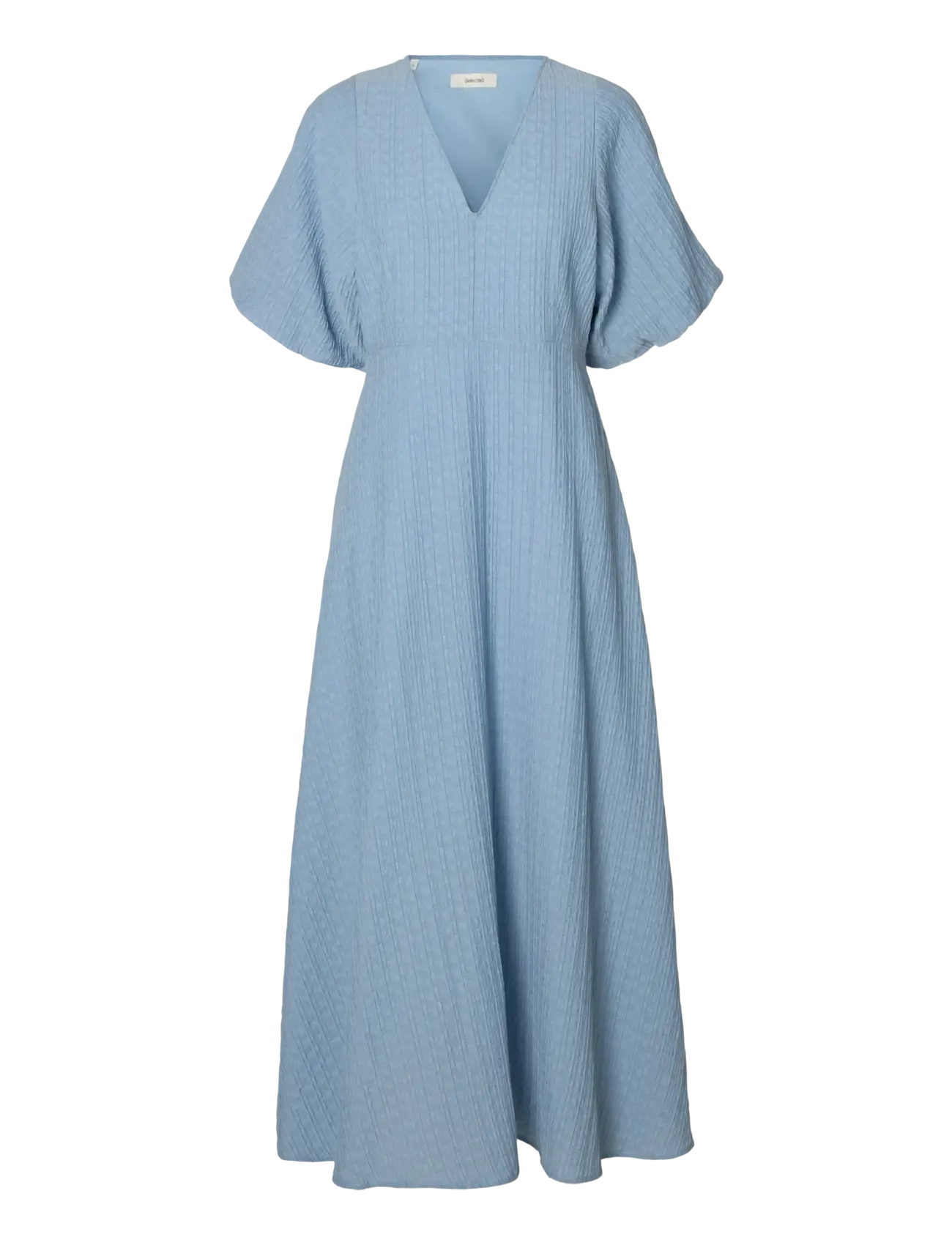 SELECTED Slwmaddie Ss Closed Back Midi Kleid Noos Blau - 36 - Damen