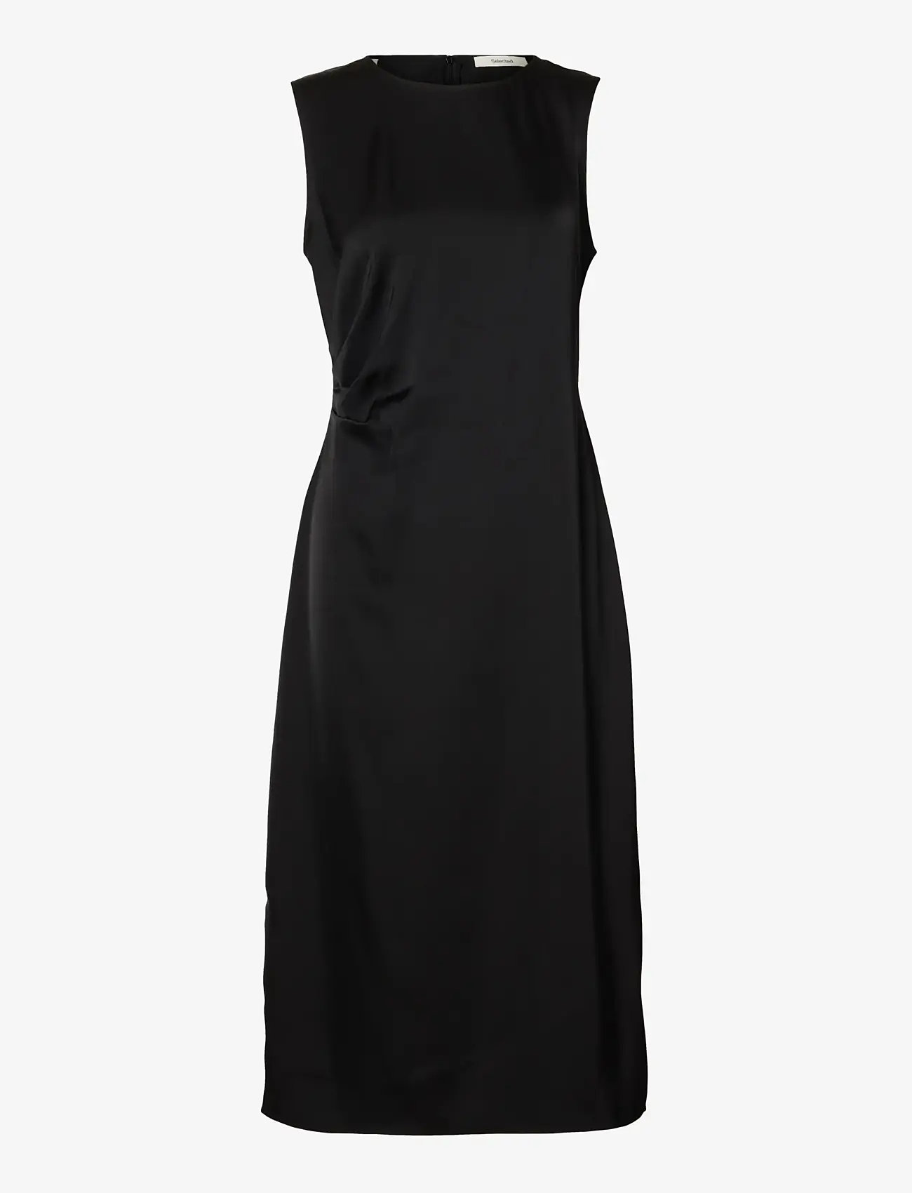 Selected - SLFCHLOE SLIM SL O-NECK MIDI DRESS NOOS - cocktailkjoler - black - 1