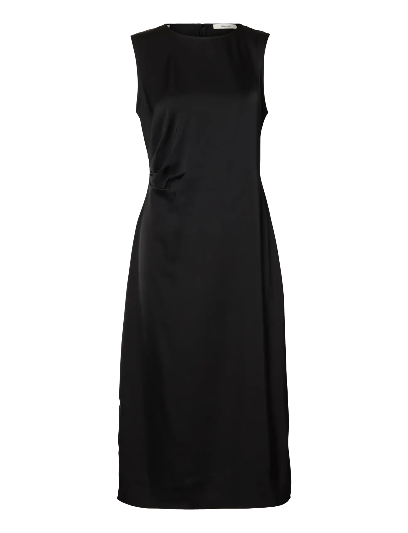Selected - SLFCHLOE SLIM SL O-NECK MIDI DRESS NOOS - cocktail dresses - black - 1