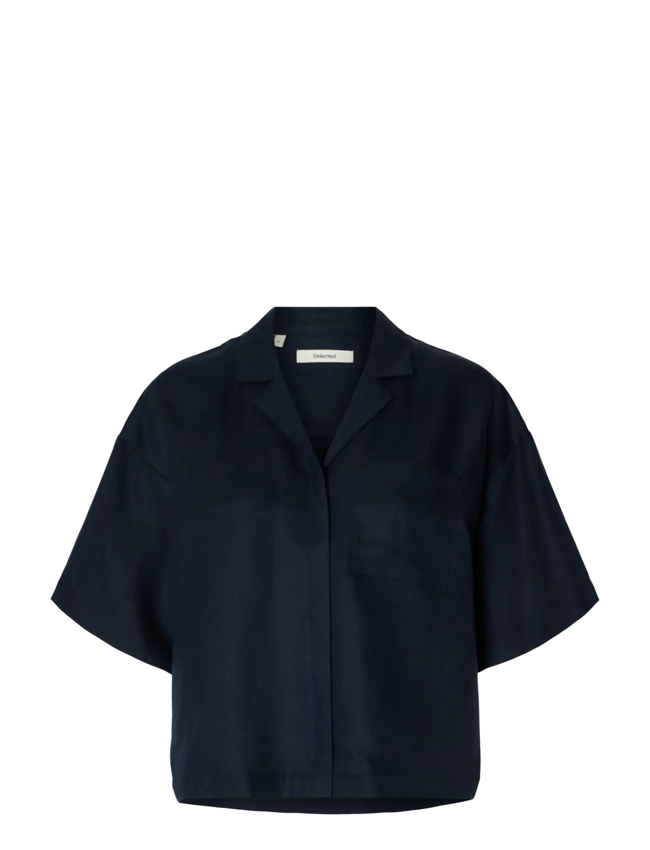 Selected SLFLYRA 2/4 BOXY LINEN BLEND SHIRT NOOS - Selected - DARK SAPPHIRE / navy