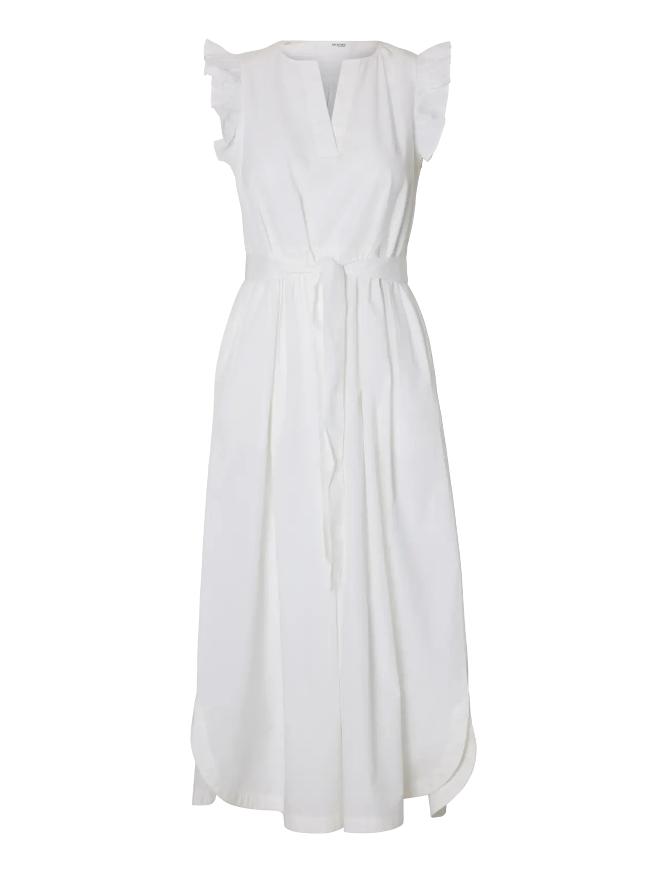 Selected SLWBLAIR-IDA REGULAR SL LONG DRESS NOOS - Suknelės - BRIGHT WHITE / white