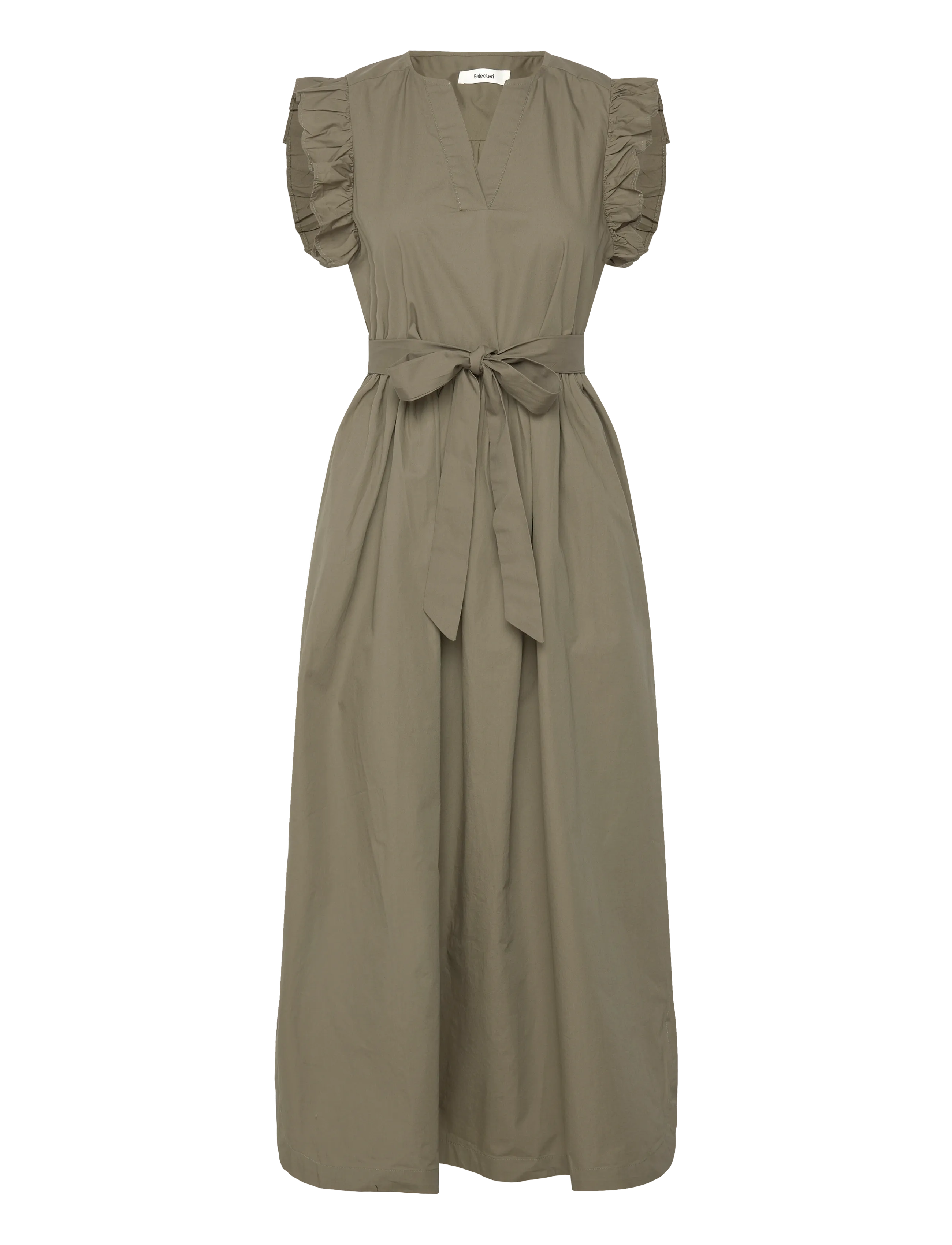 Selected SLWBLAIR-IDA REGULAR SL LONG DRESS NOOS - Clothing - DEEP LICHEN GREEN / khaki/green