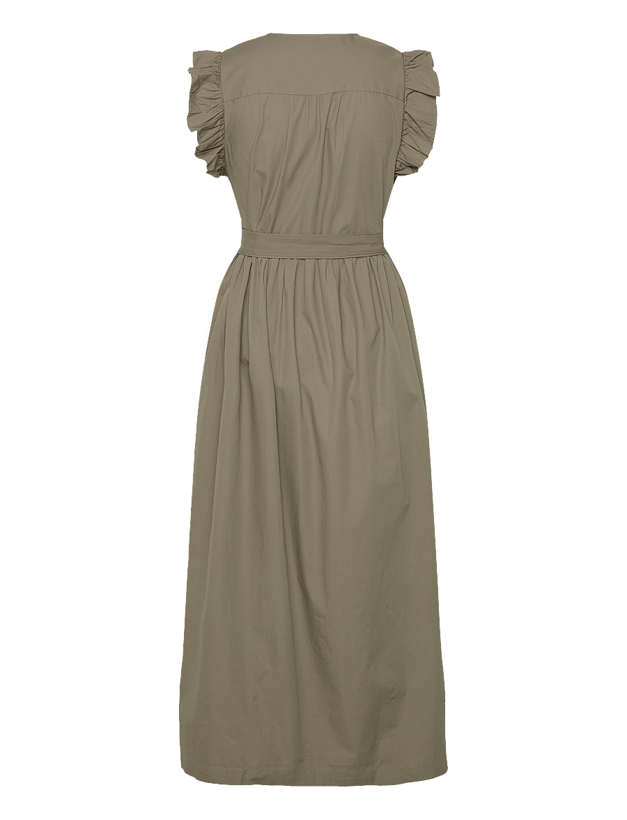 Selected - SLWBLAIR-IDA REGULAR SL LONG DRESS NOOS - sommerkleider - deep lichen green - 1