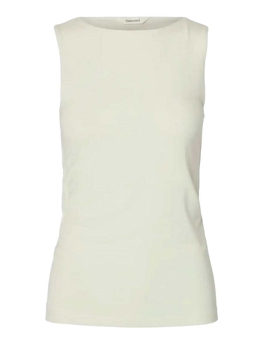 Selected - SLFMANJA SL REVERSIBLE TOP NOOS - Ärmellose tops - snow white - 1