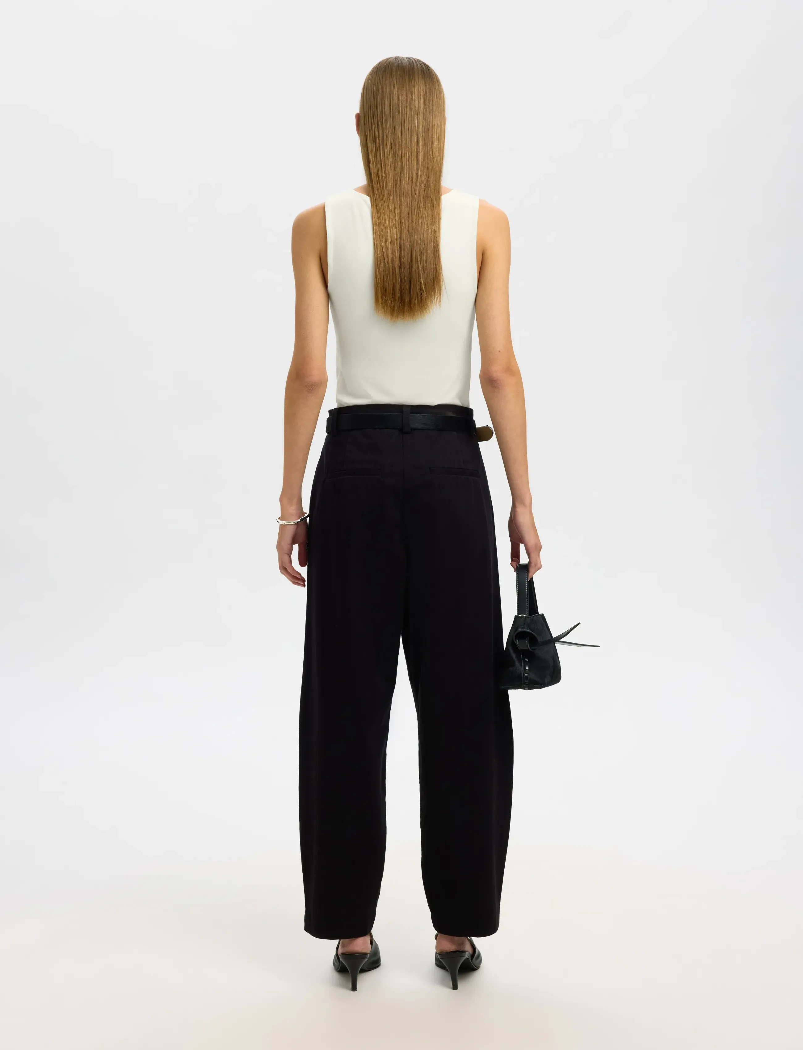 Selected - SLFMANJA SL REVERSIBLE TOP NOOS - mouwloze tops - snow white - 2