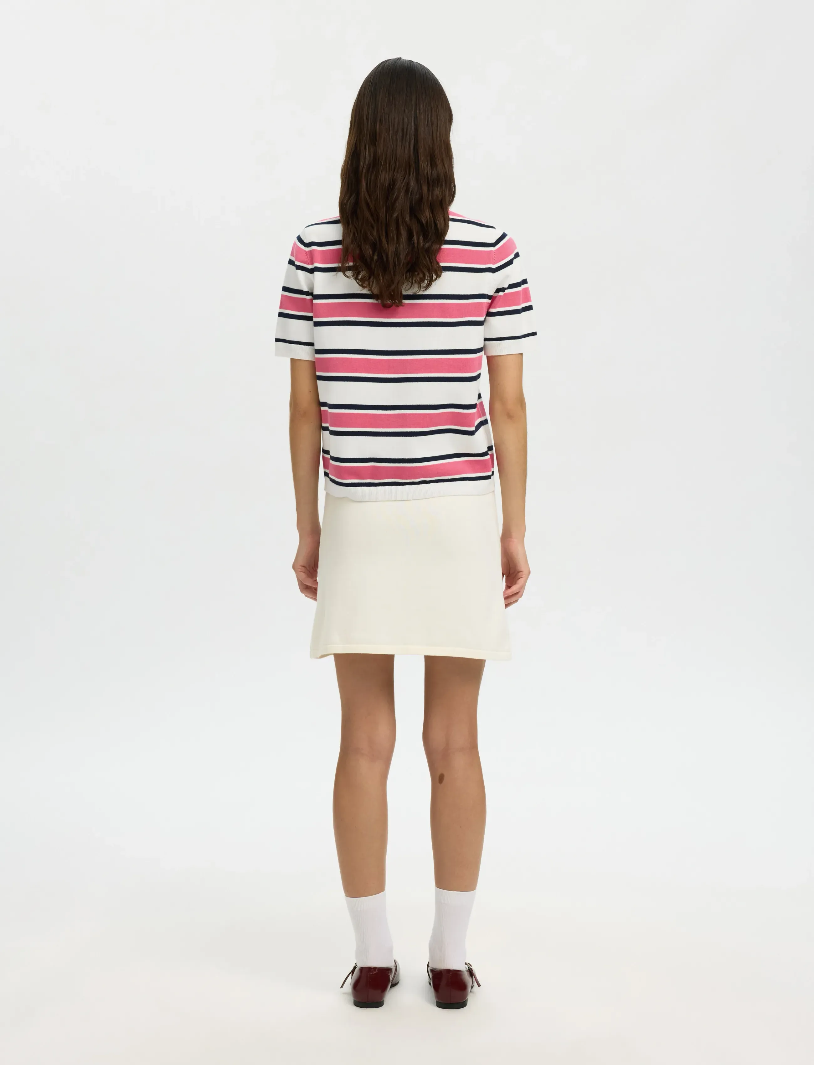 Slfamour Ss Knit Polo Cardigan 2