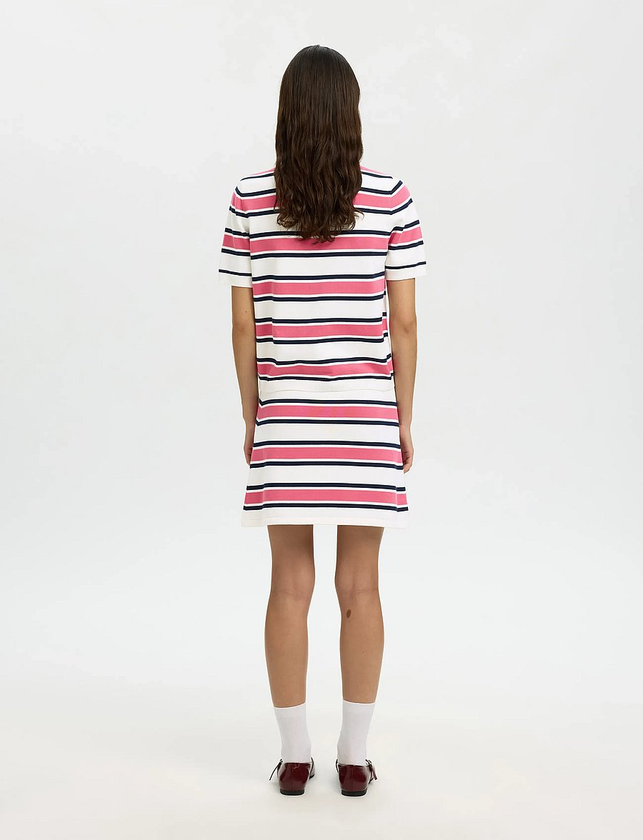 Selected - SLFAMOUR HW SHORT SKIRT - gebreide rokken - egret - 2