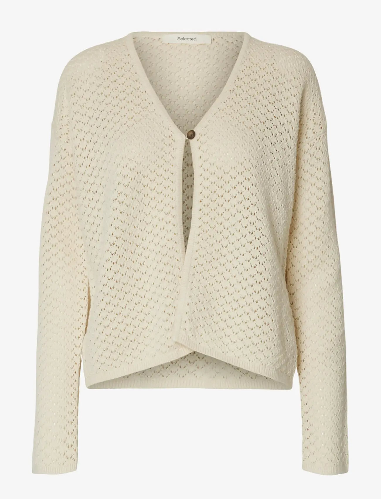Selected - SLFIVY LS STRUCTURE KNIT CARDIGAN - cardigans - birch - 0