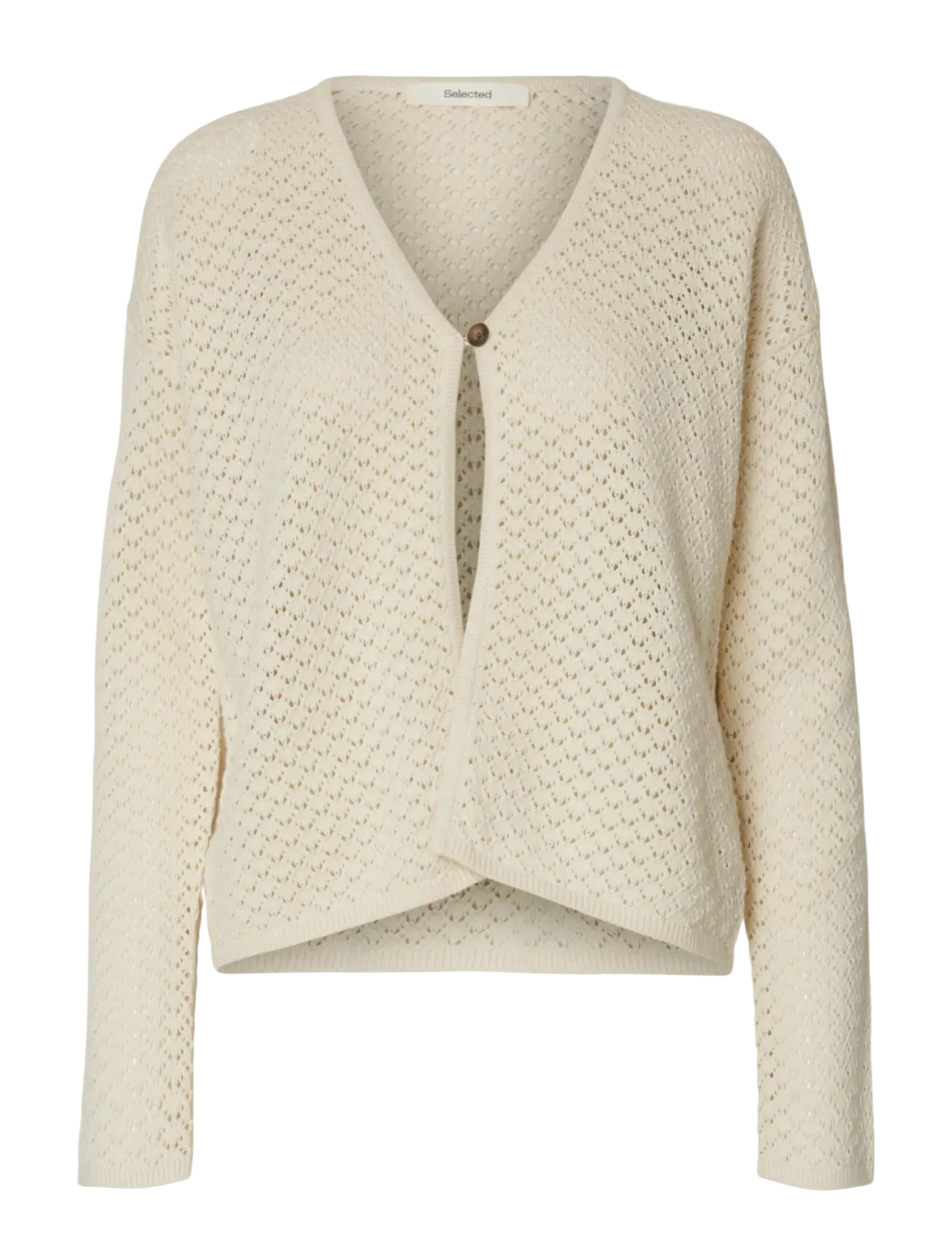 Selected SLFIVY LS STRUCTURE KNIT CARDIGAN - Beliebte Marken - BIRCH / beige
