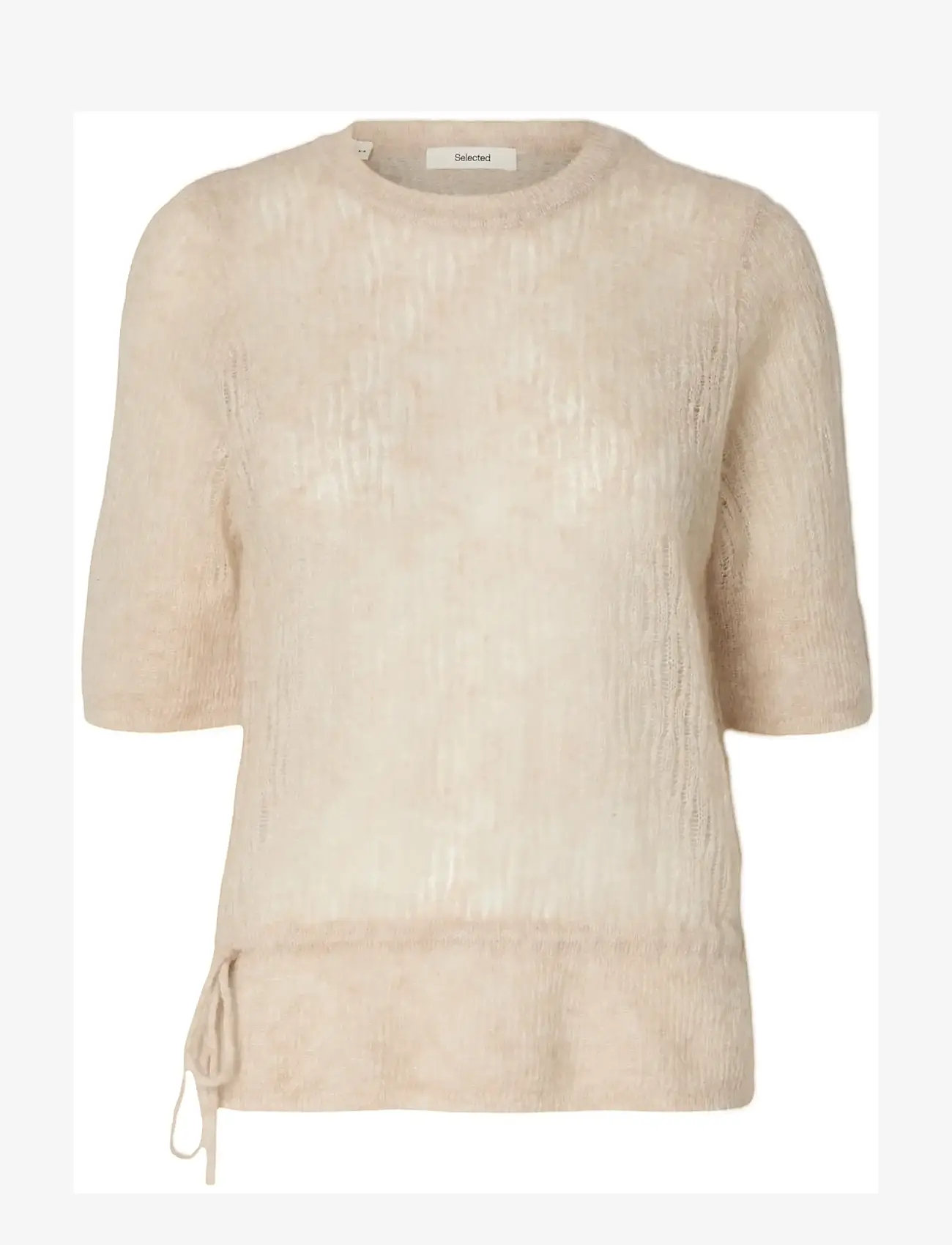 Selected - SLFMAYER 2/4 KNIT O-NECK - striktrøjer - birch - 1