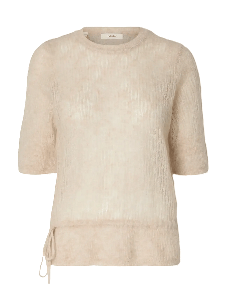 Selected - SLFMAYER 2/4 KNIT O-NECK - pullover - birch - 1