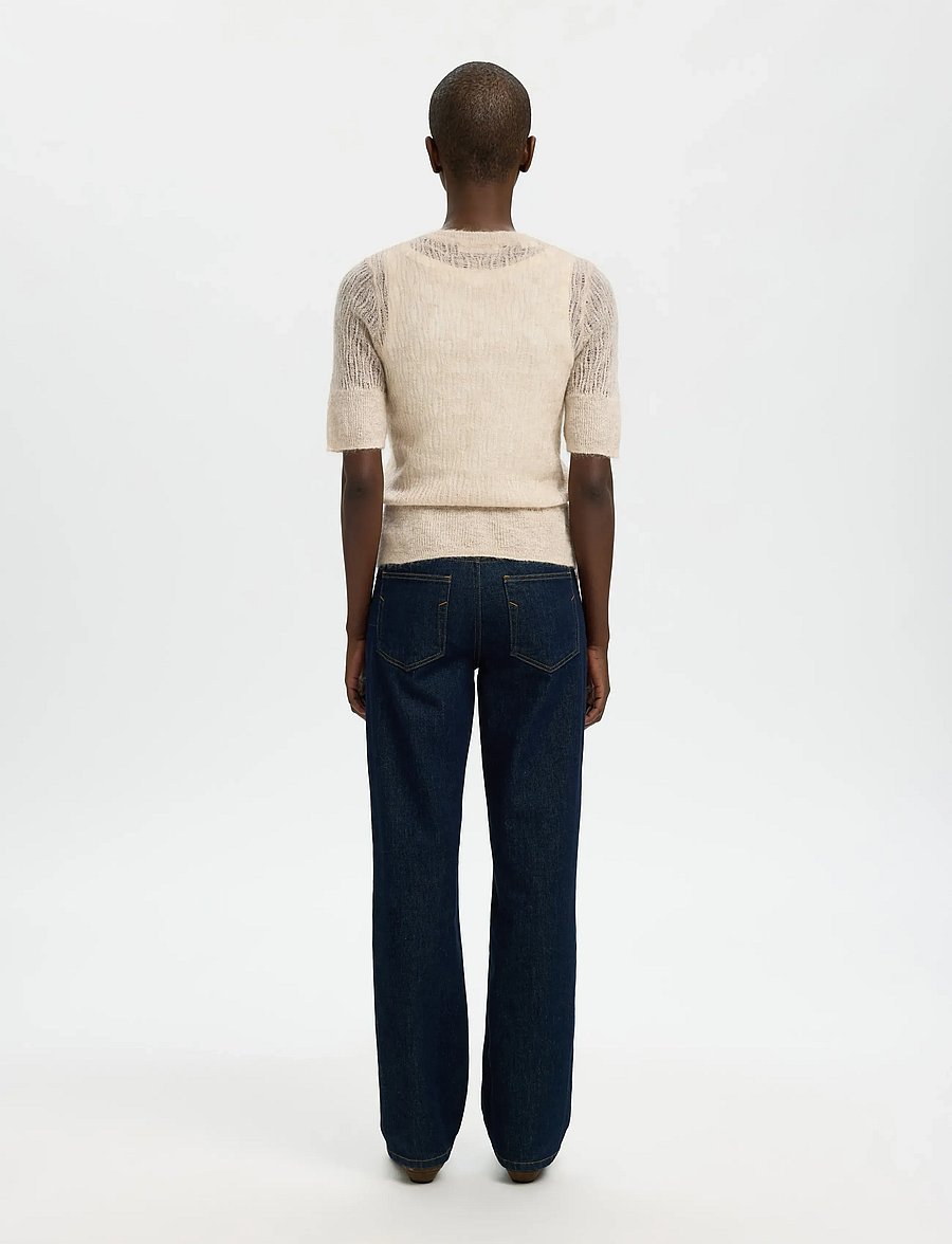 Selected - SLFMAYER 2/4 KNIT O-NECK - pullover - birch - 2
