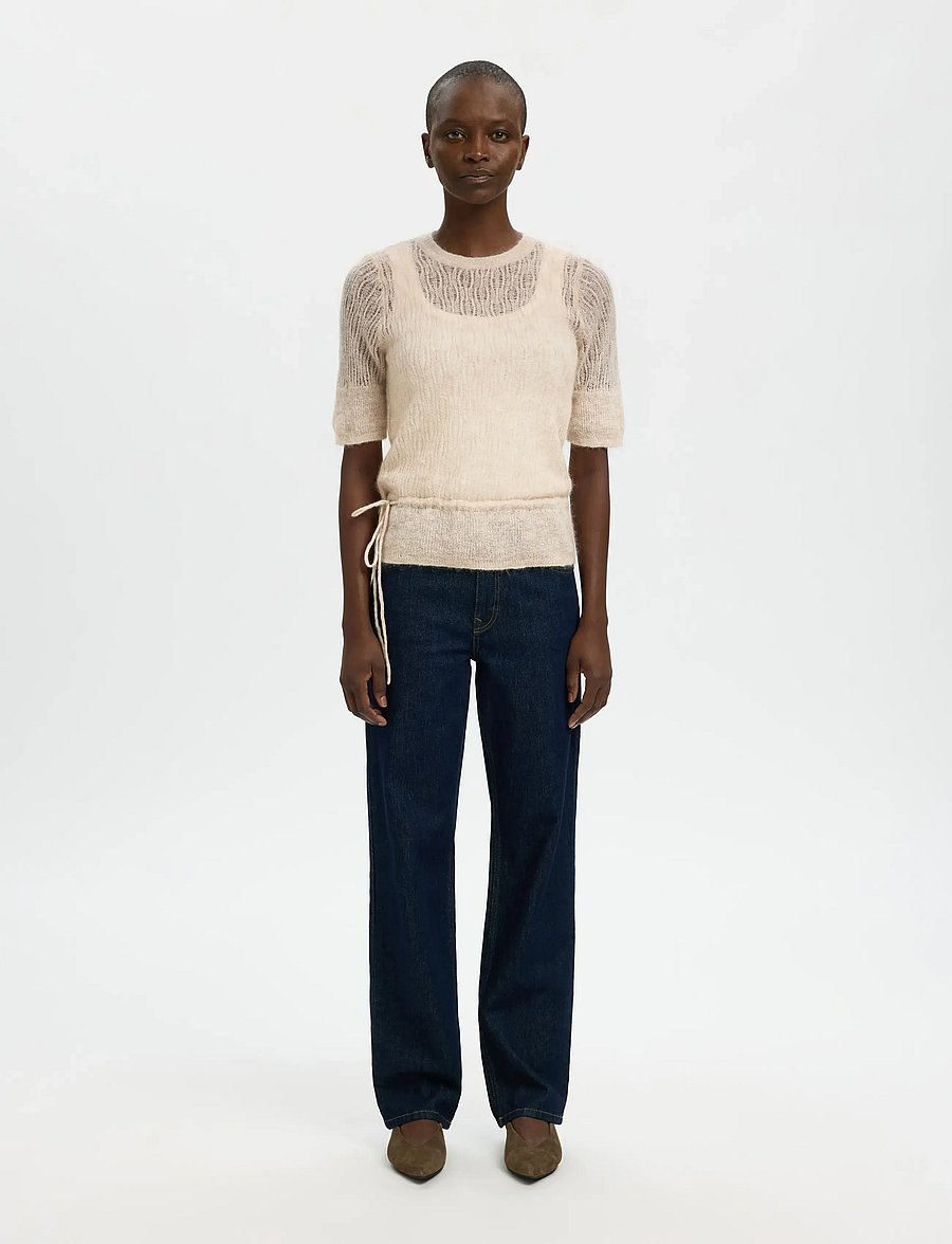 Selected - SLFMAYER 2/4 KNIT O-NECK - pullover - birch - 3
