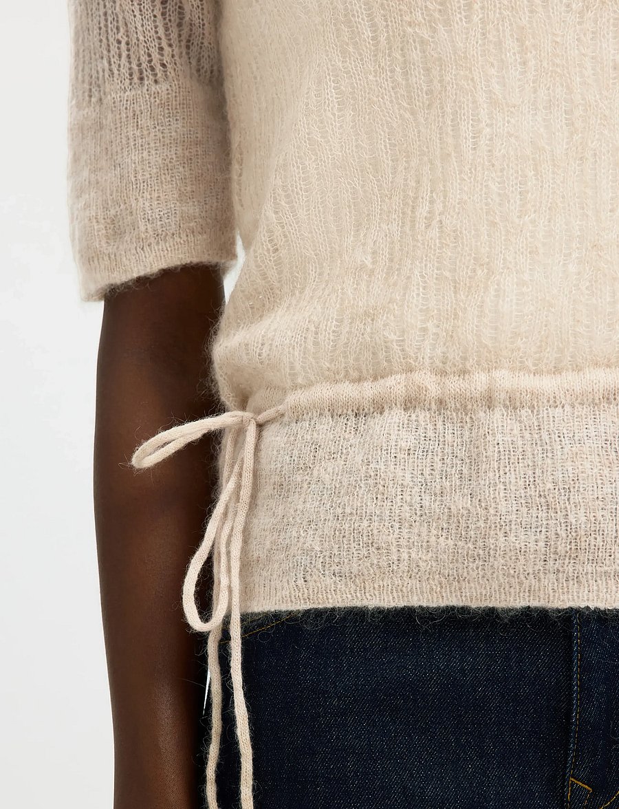Selected - SLFMAYER 2/4 KNIT O-NECK - pullover - birch - 4