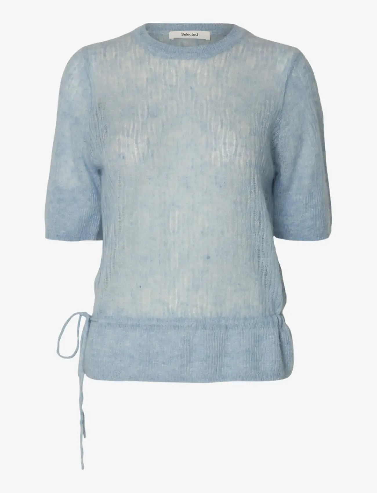 Selected - SLFMAYER 2/4 KNIT O-NECK - jumpers - dusty blue - 1