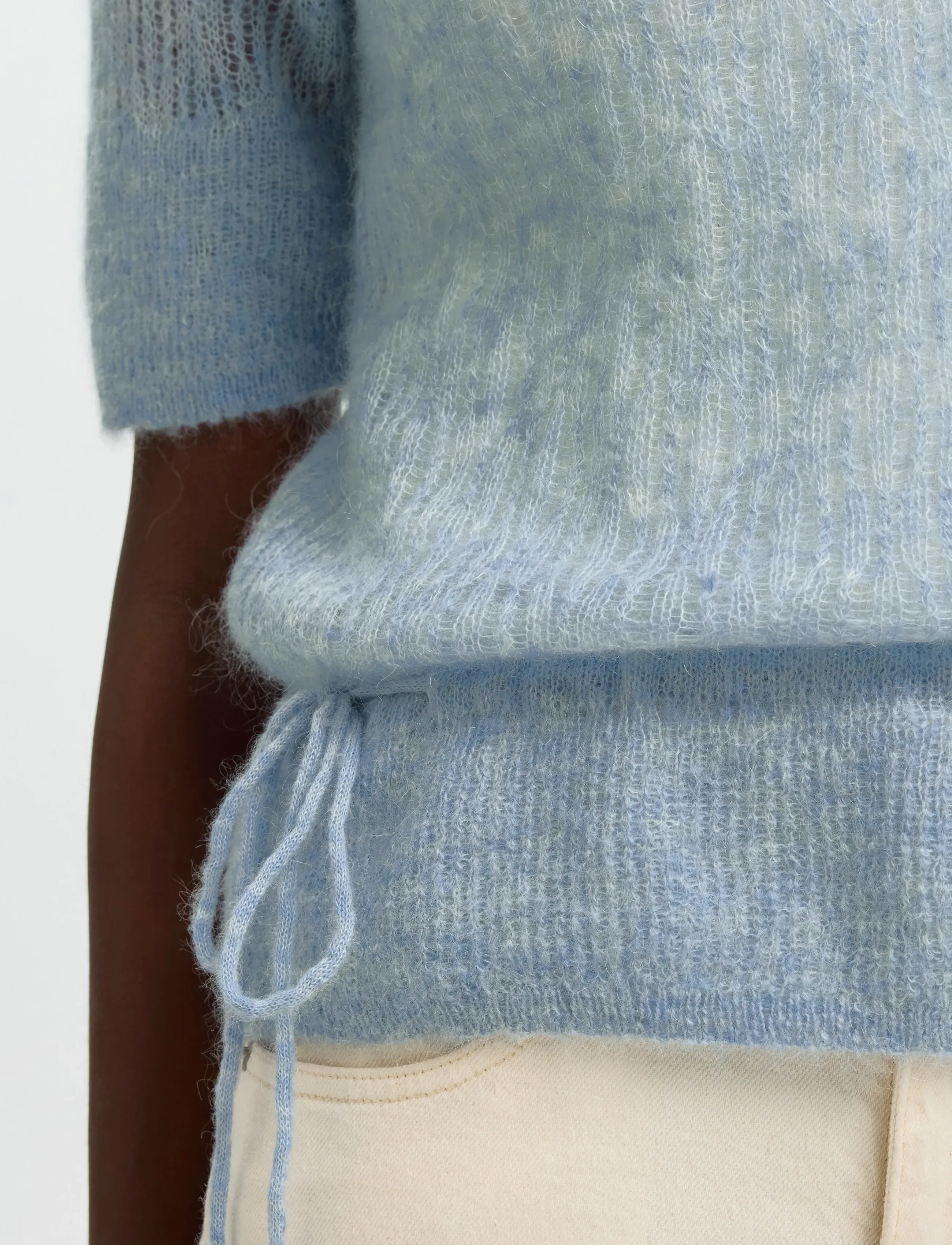 Selected - SLFMAYER 2/4 KNIT O-NECK - jumpers - dusty blue - 4