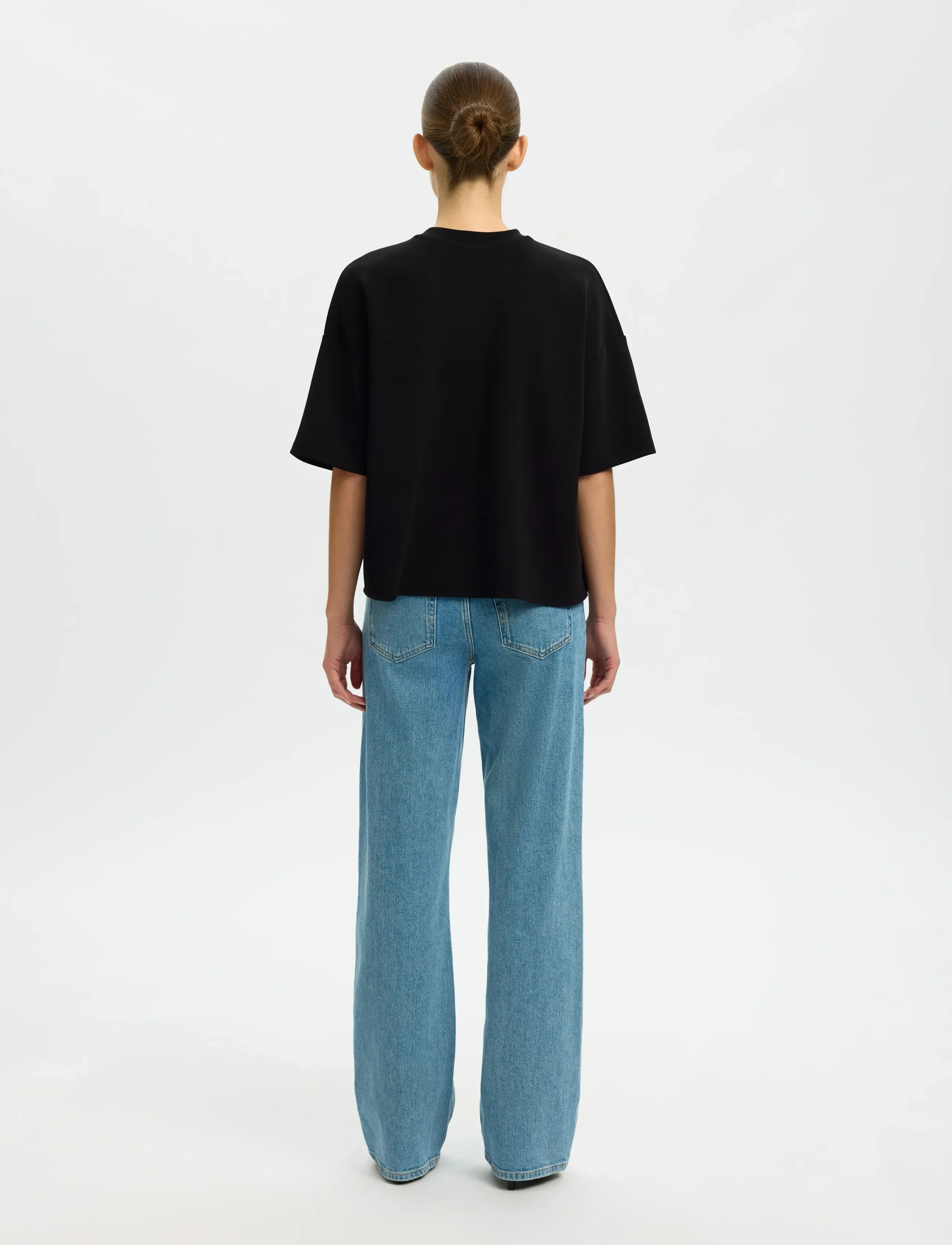 Selected - SLWOVERSIZED TENNY TEE NOOS - t-shirts - black - 2