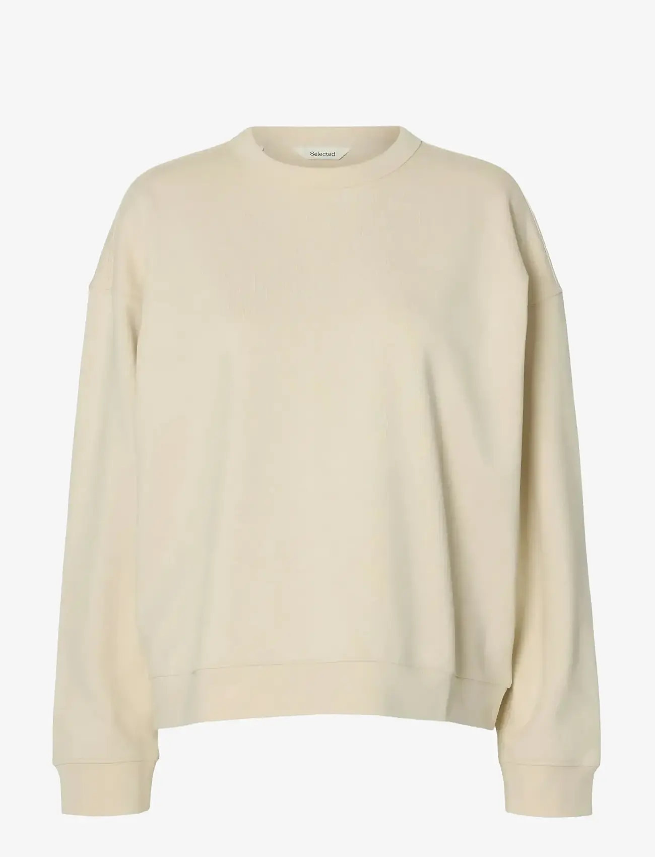 Selected - SLFLUKA LS SWEAT CREWNECK NOOS - vardagsstil - birch - 0
