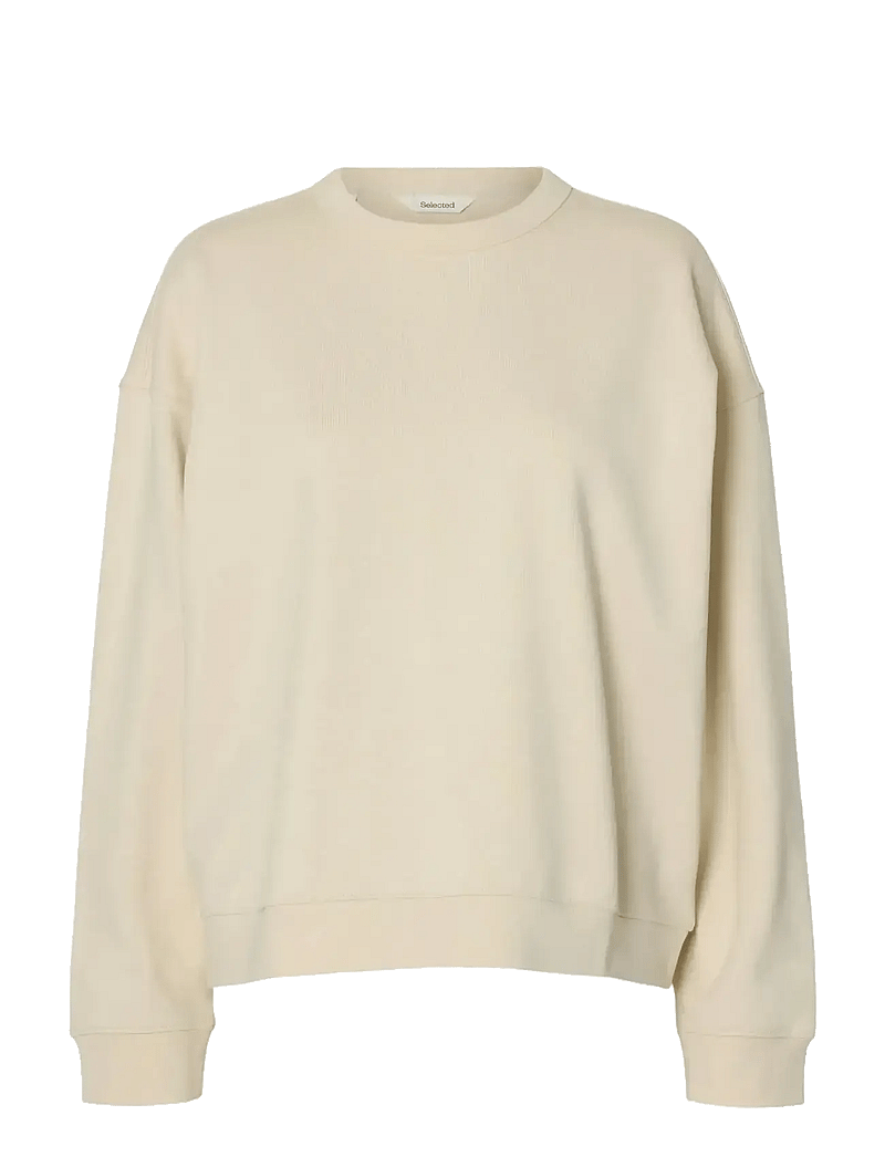 Selected - SLFLUKA LS SWEAT CREWNECK NOOS - dressipluusid - birch - 0