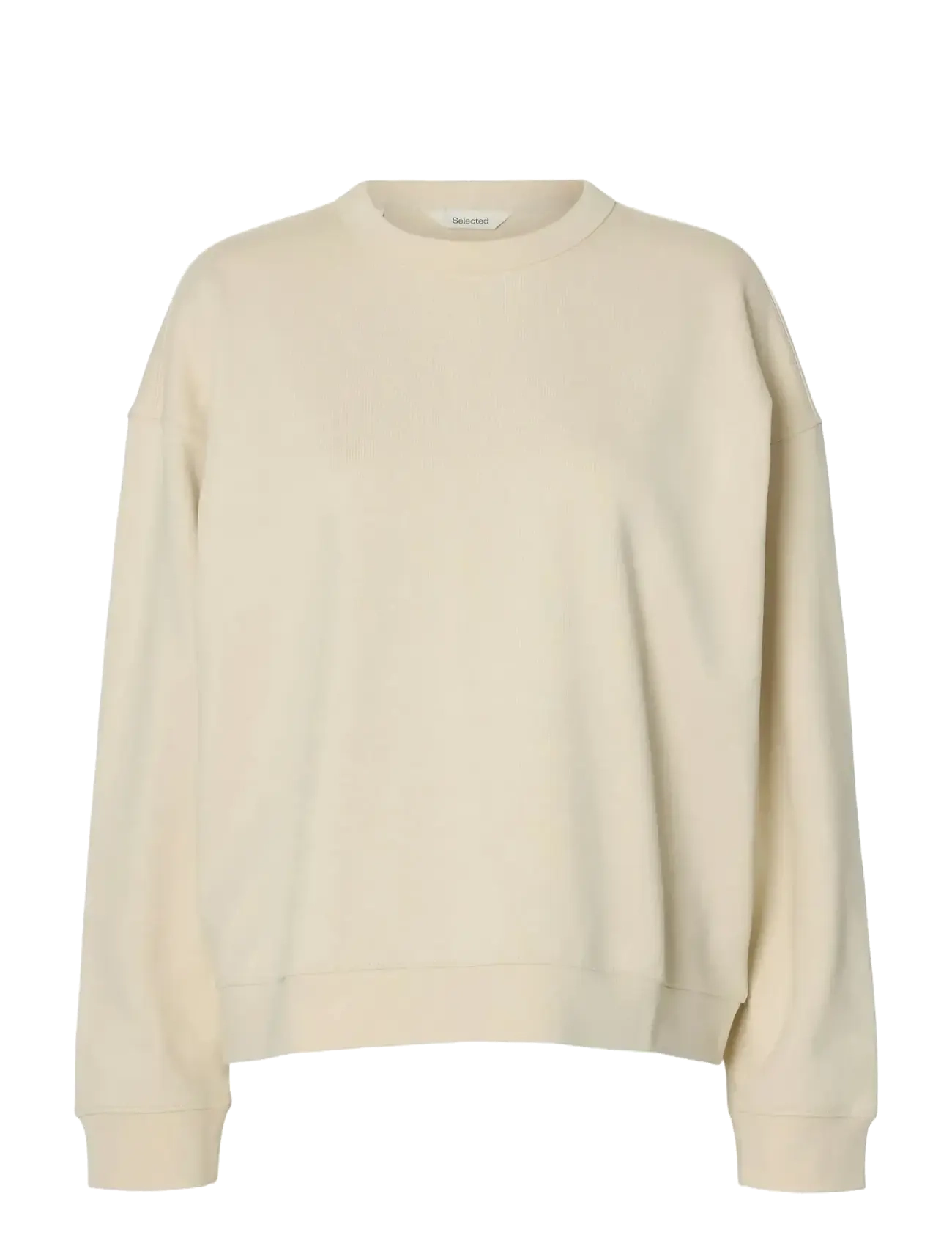 Selected SLFLUKA LS SWEAT CREWNECK NOOS - Sweatshirts - BIRCH / cream