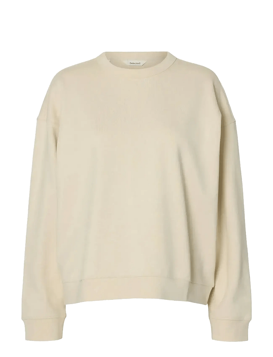 Selected - SLFLUKA LS SWEAT CREWNECK NOOS - sweatshirts - birch - 0