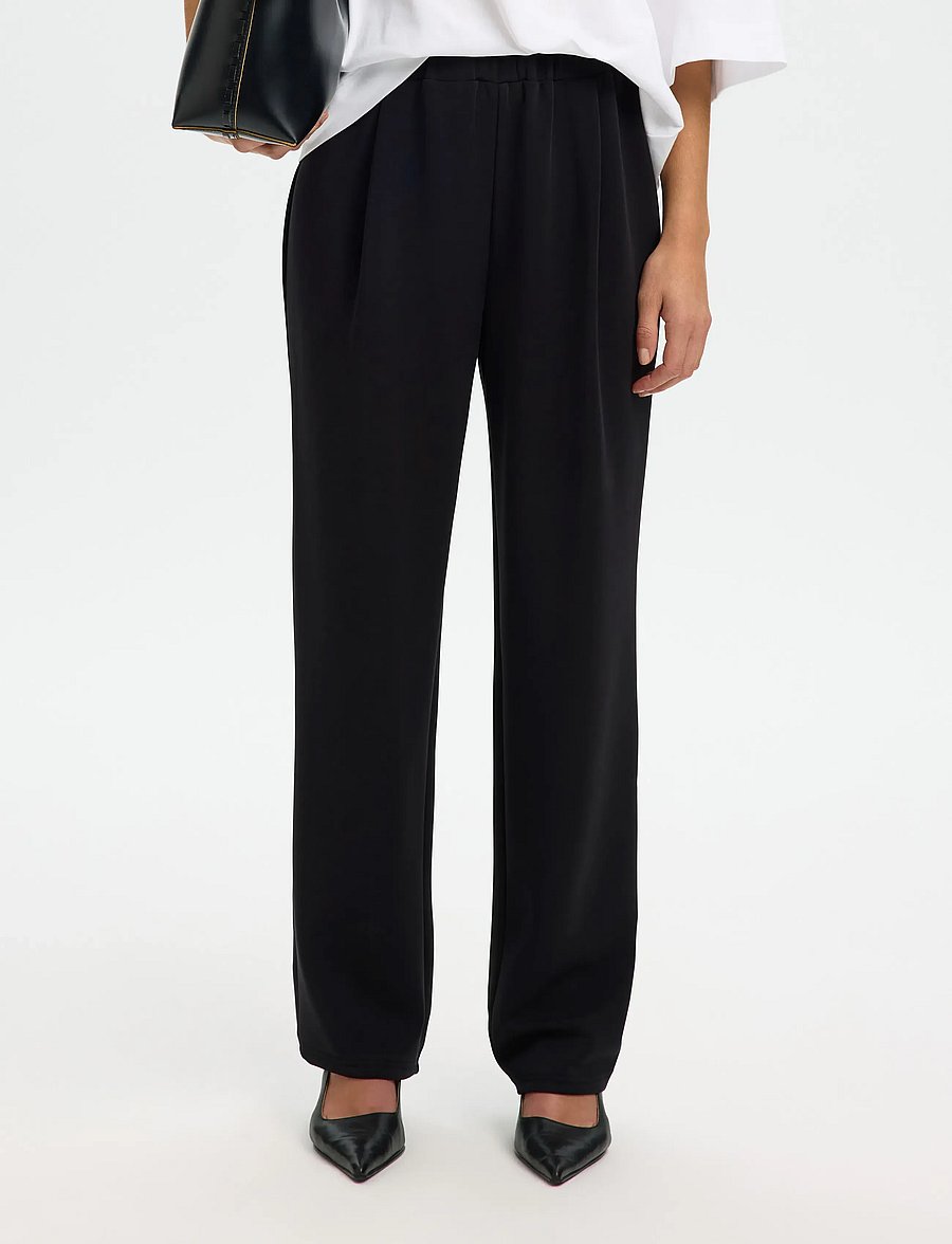 Selected - SLWTENNY HW PANT NOOS - igapäevane stiil - black - 0