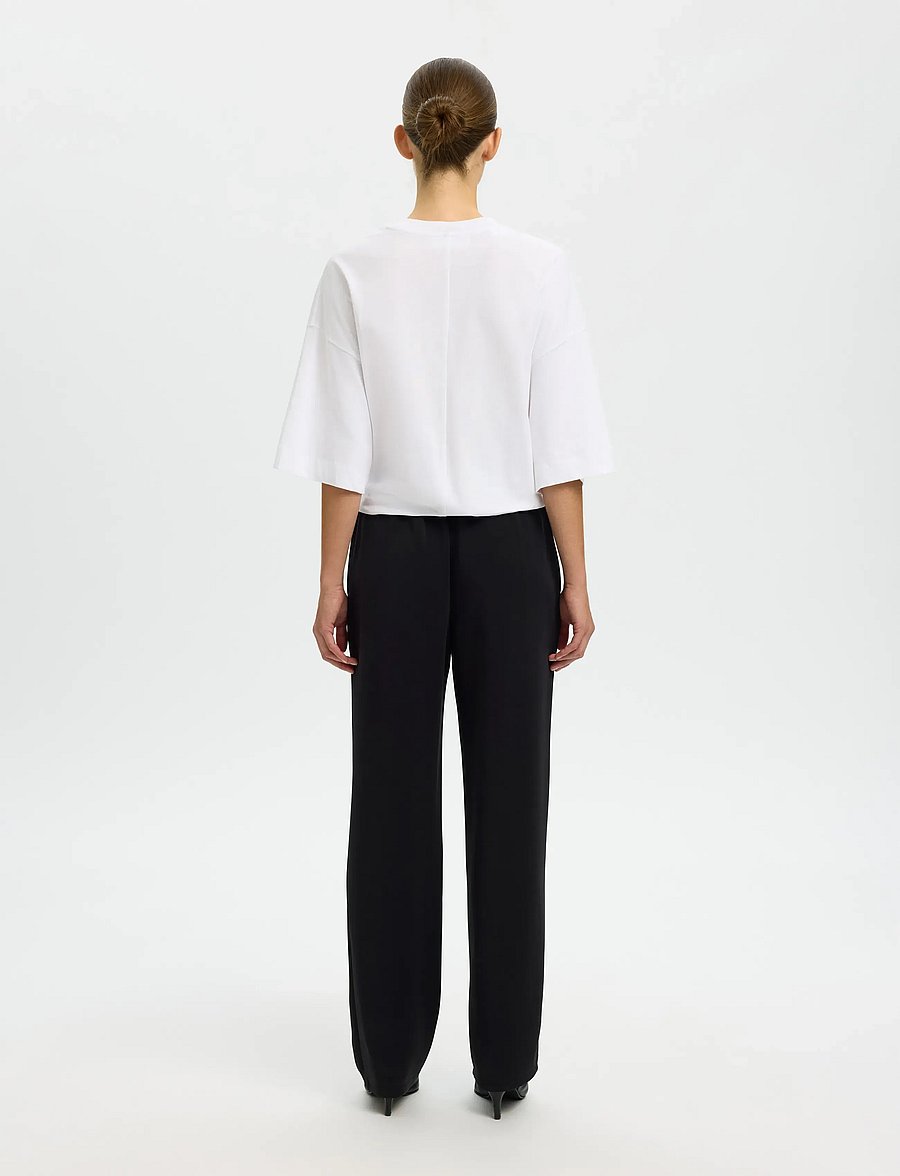 Selected - SLWTENNY HW PANT NOOS - igapäevane stiil - black - 2