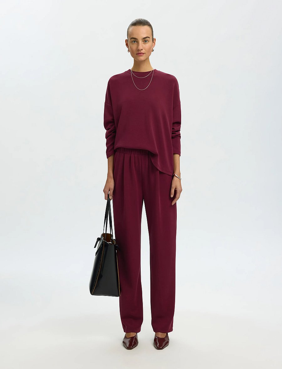 Selected - SLWTENNY HW PANT NOOS - vardagsstil - tawny port - 4