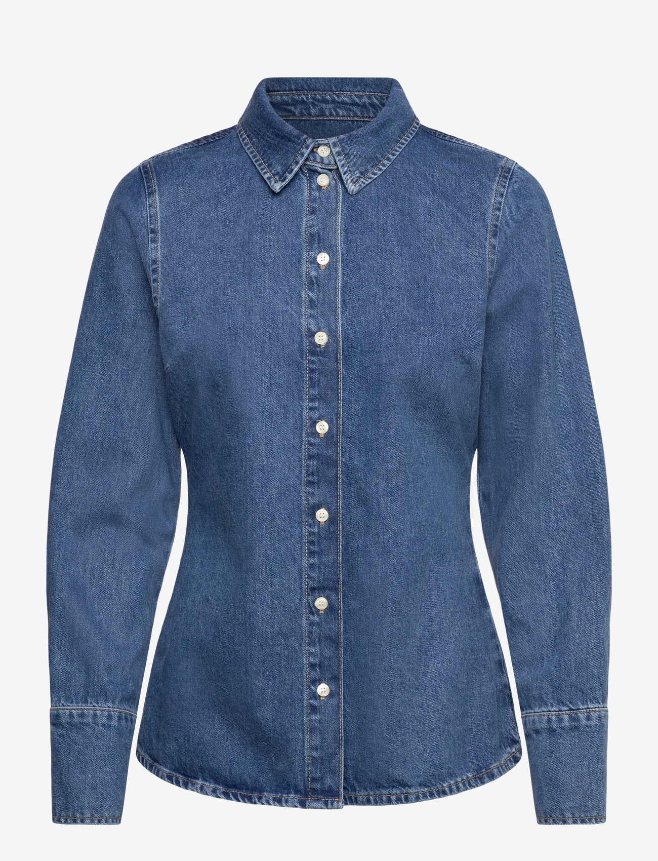 Selected - SLFREGULAR AGATHE DENIM SHIRT - jeanshemden - medium blue denim - 0