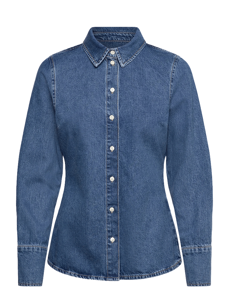 Selected - SLFREGULAR AGATHE DENIM SHIRT - jeanshemden - medium blue denim - 0