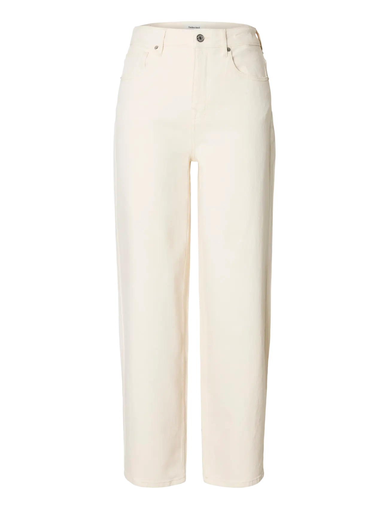 SELECTED Slfbarrel Ebba Hw Jeans Cream - 32x32 - Damen