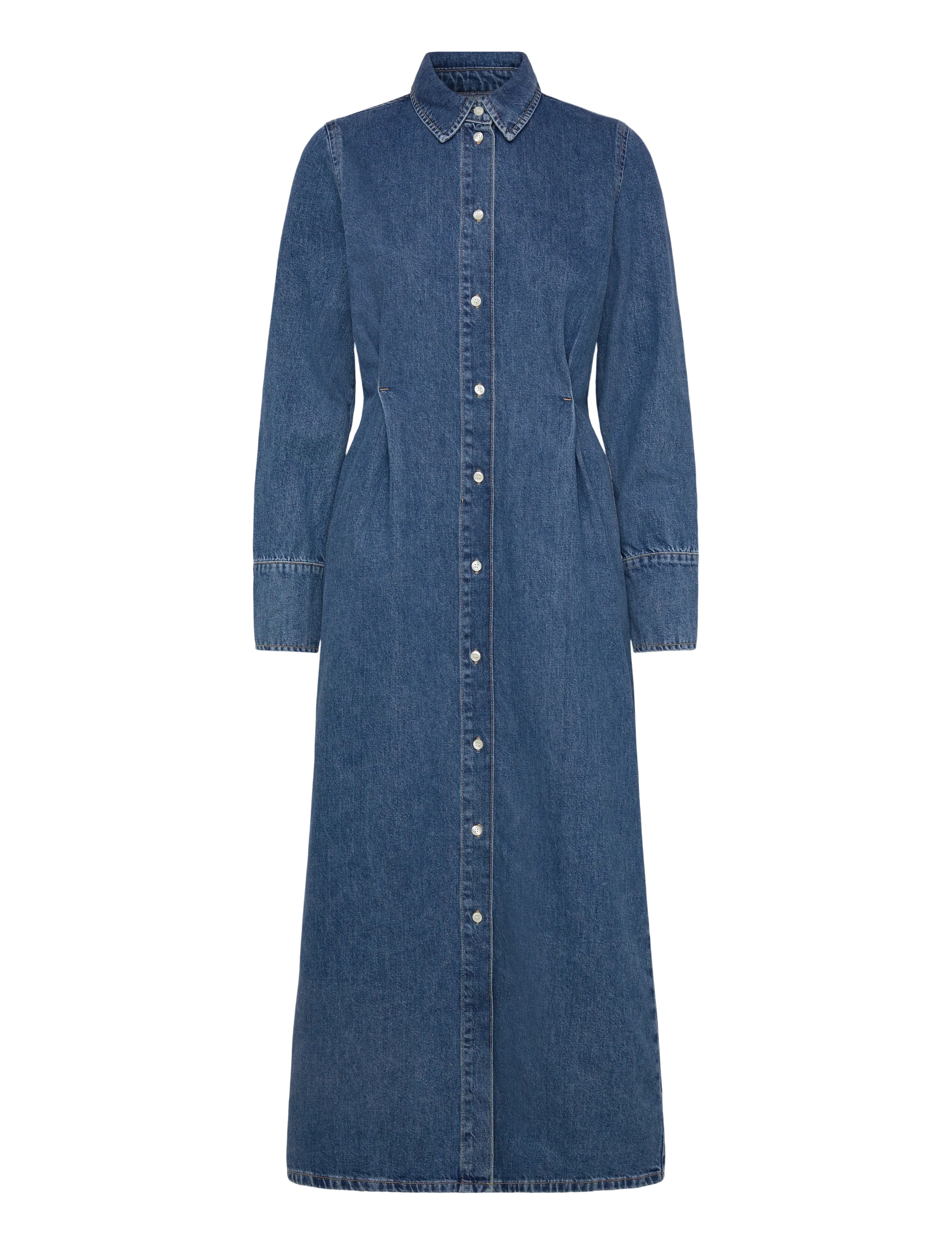 Selected - SLFREGULAR AGATHE LONG DENIM DRESS - robes chemises - medium blue denim - 2
