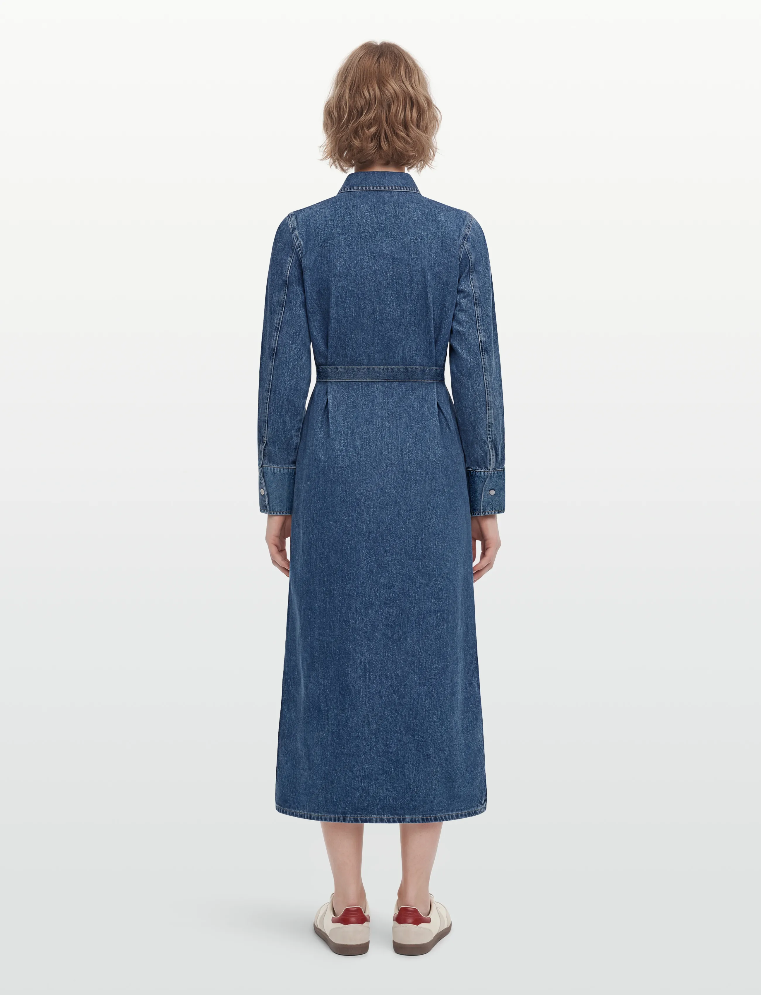 Selected - SLFREGULAR AGATHE LONG DENIM DRESS - robes chemises - medium blue denim - 5