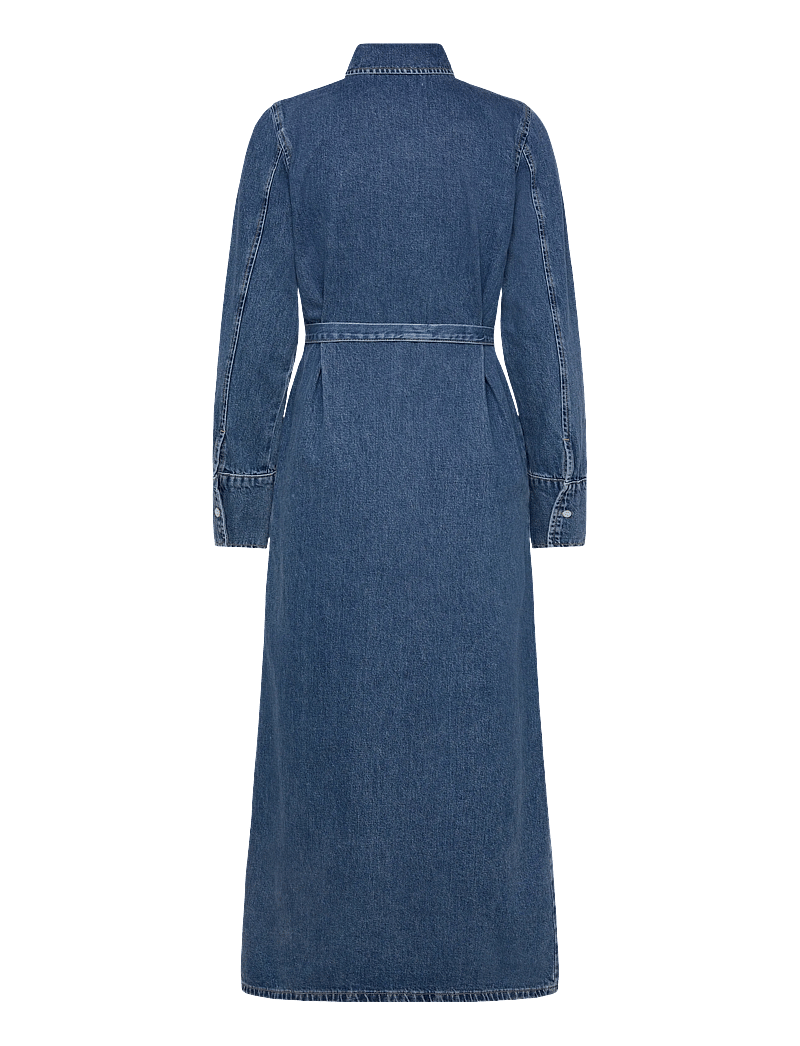 Selected - SLFREGULAR AGATHE LONG DENIM DRESS - särkkleidid - medium blue denim - 2