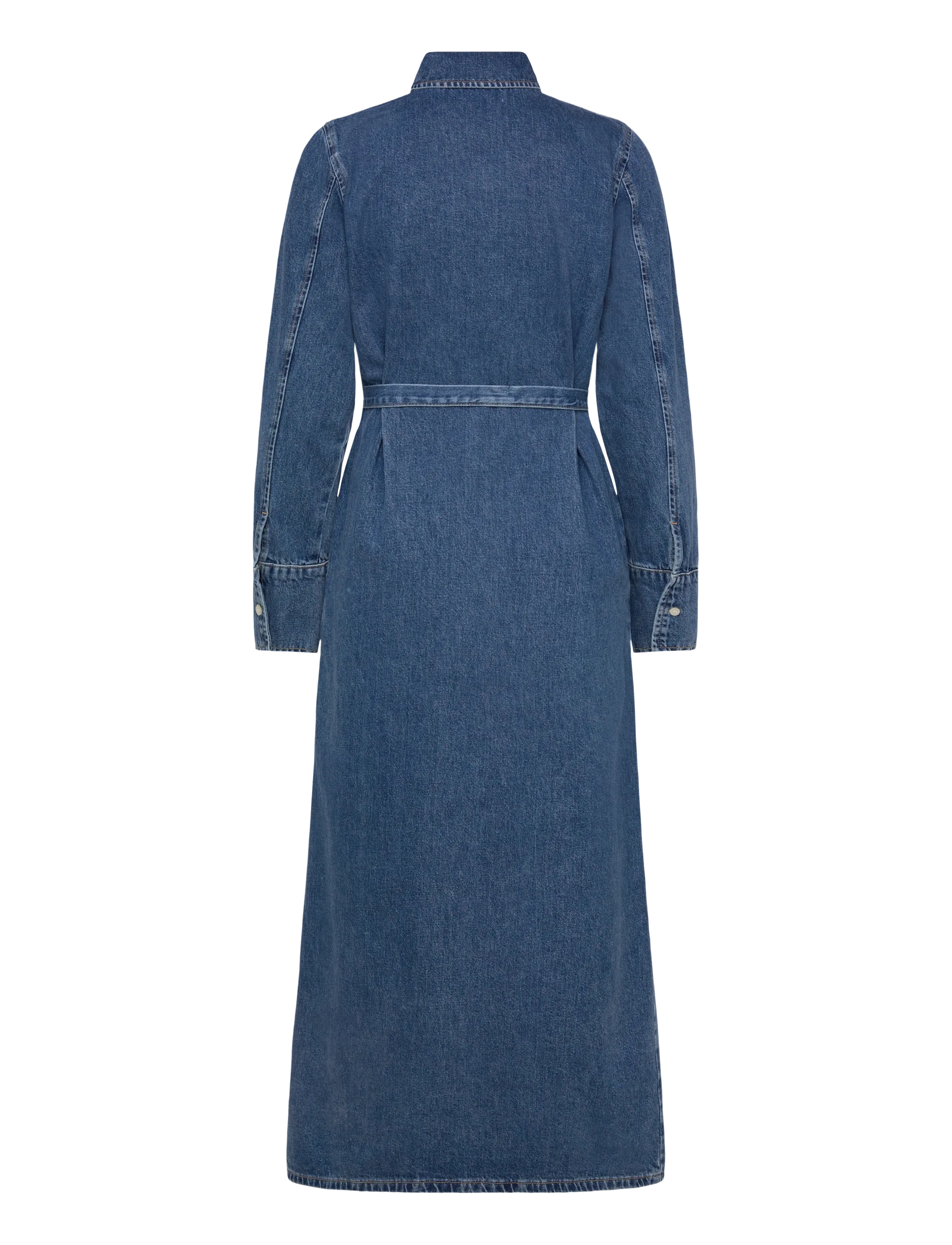 Selected - SLFREGULAR AGATHE LONG DENIM DRESS - robes chemises - medium blue denim - 3