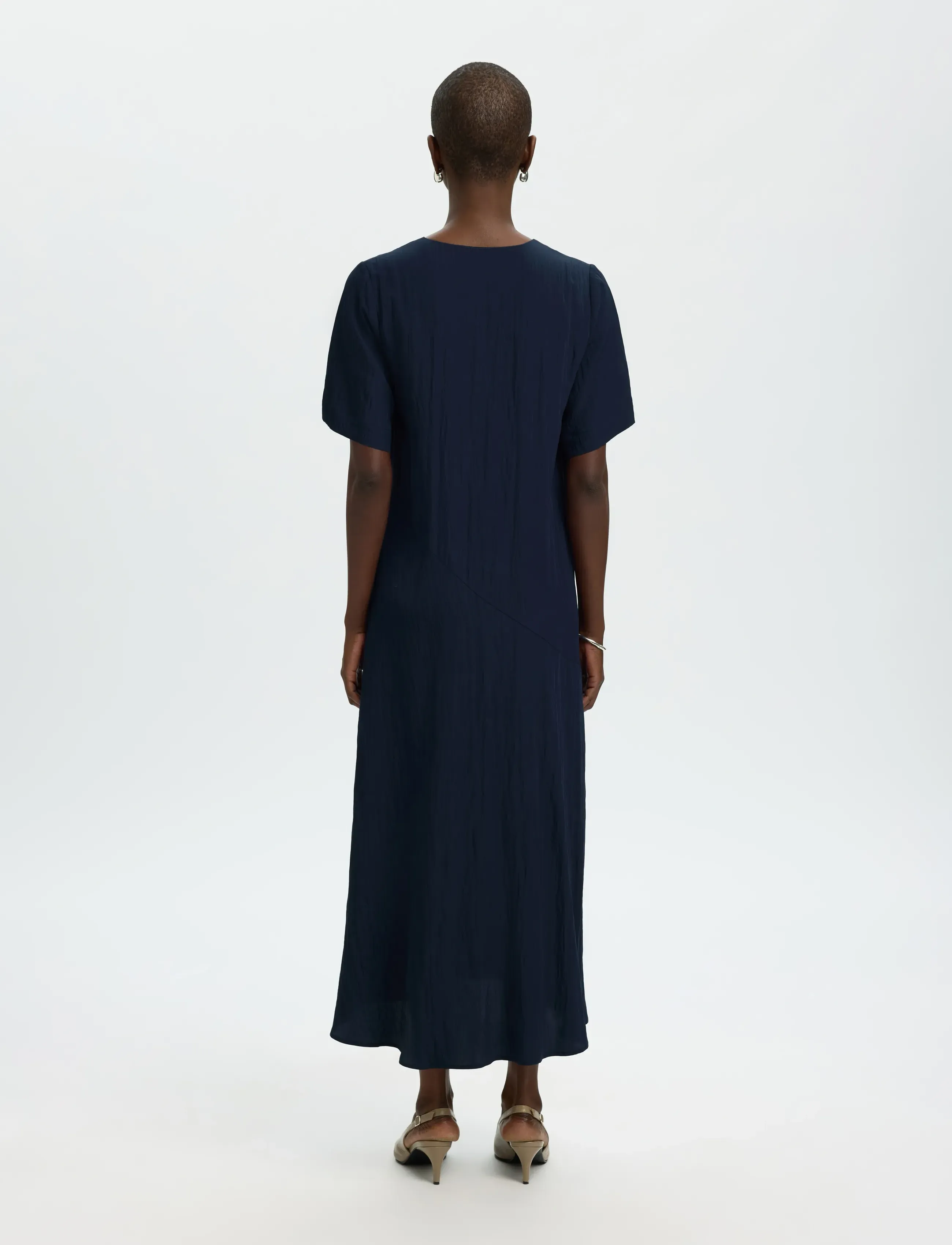 Selected - SLFIONA REGULAR 2/4 ANKLE DRESS B - wrap dresses - dark sapphire - 2
