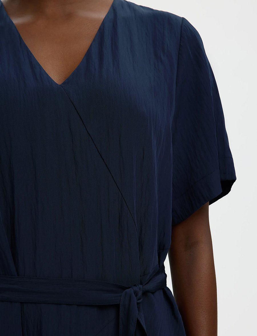 Selected - SLFIONA REGULAR 2/4 ANKLE DRESS B - kleitas ar pārlikumu - dark sapphire - 4